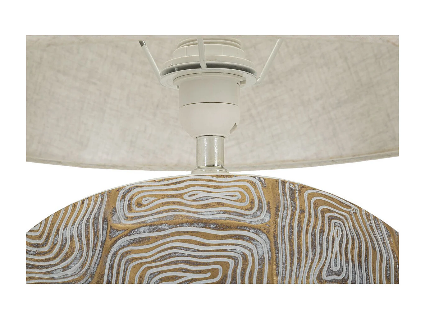 Lampa Stołowa MF165, Beżowy, 38x38x68 cm, Seven Design