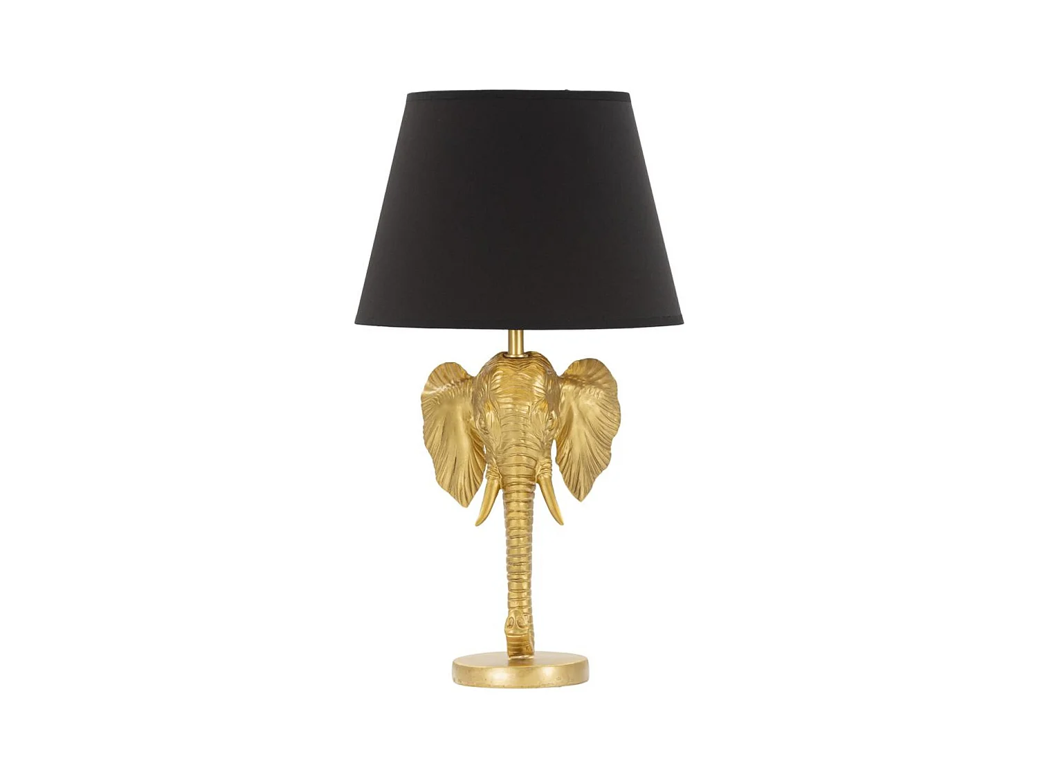 Lampe à Poser Éléphant, Noir, 32x32x59 cm, Epikasa