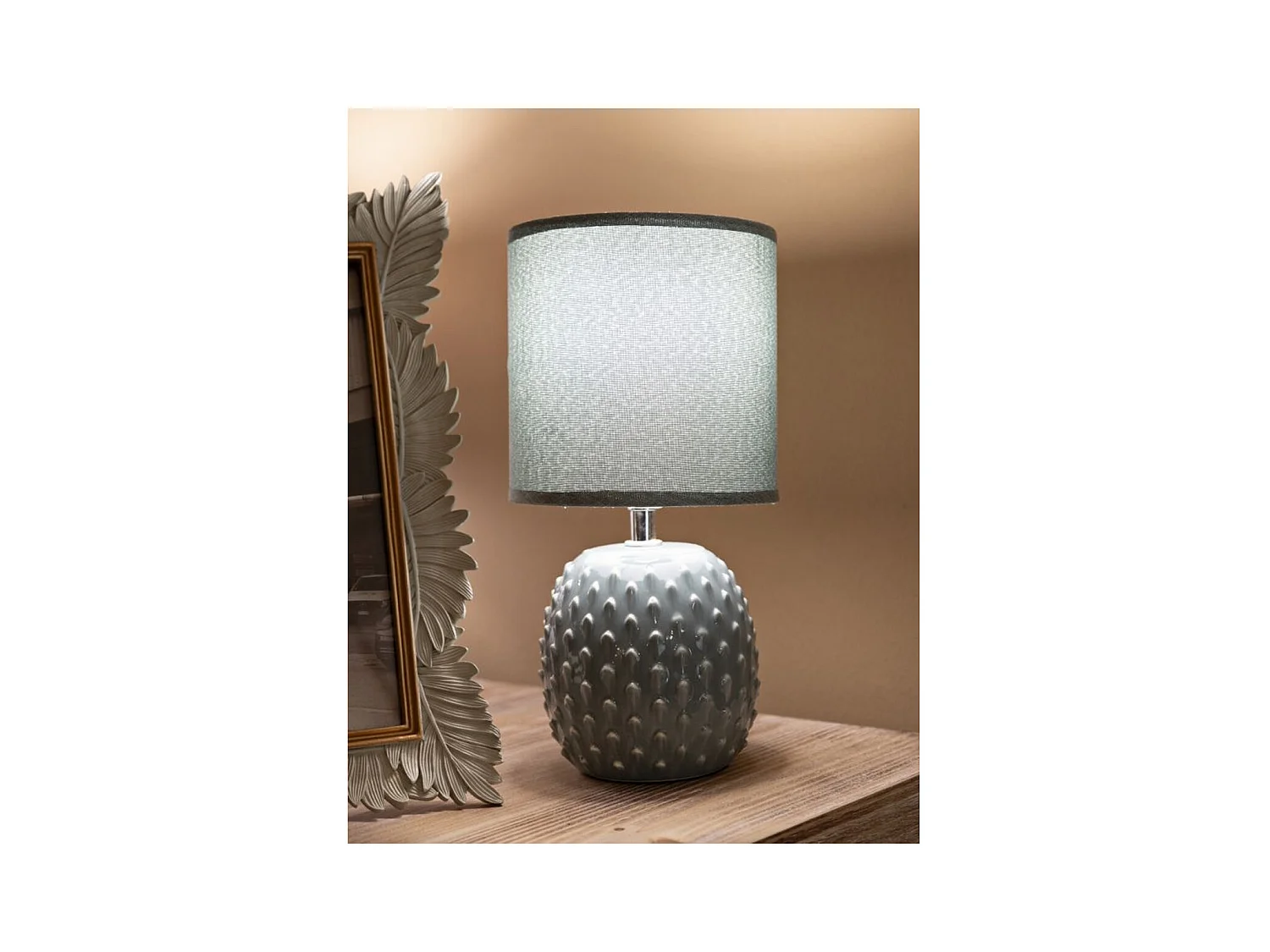 Lampa Stołowa MF99, Niebieski, 14x14x27 cm, Epikasa