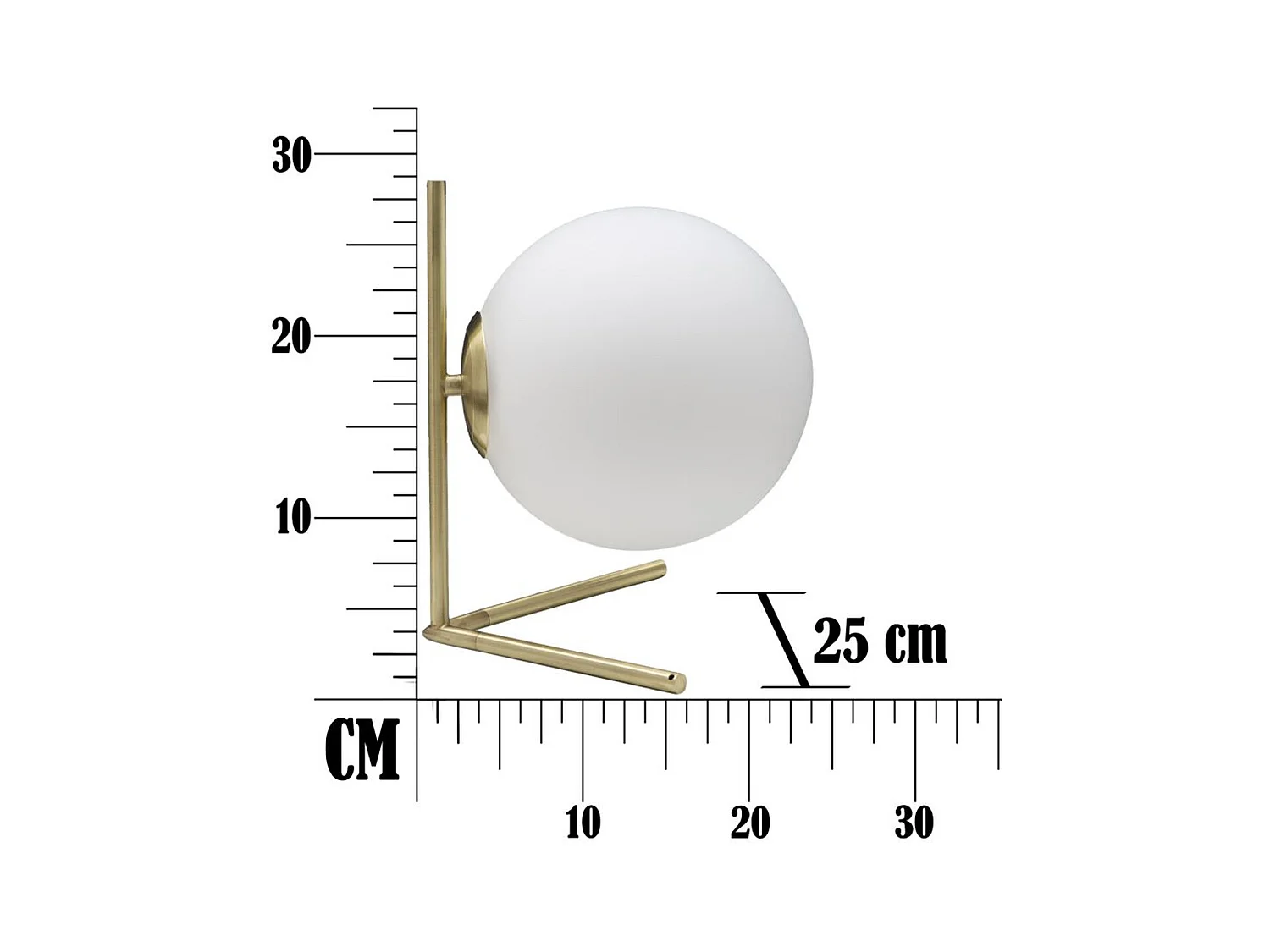 Lampa Stołowa MF150, Złoto, 25x25x27 cm, Epikasa