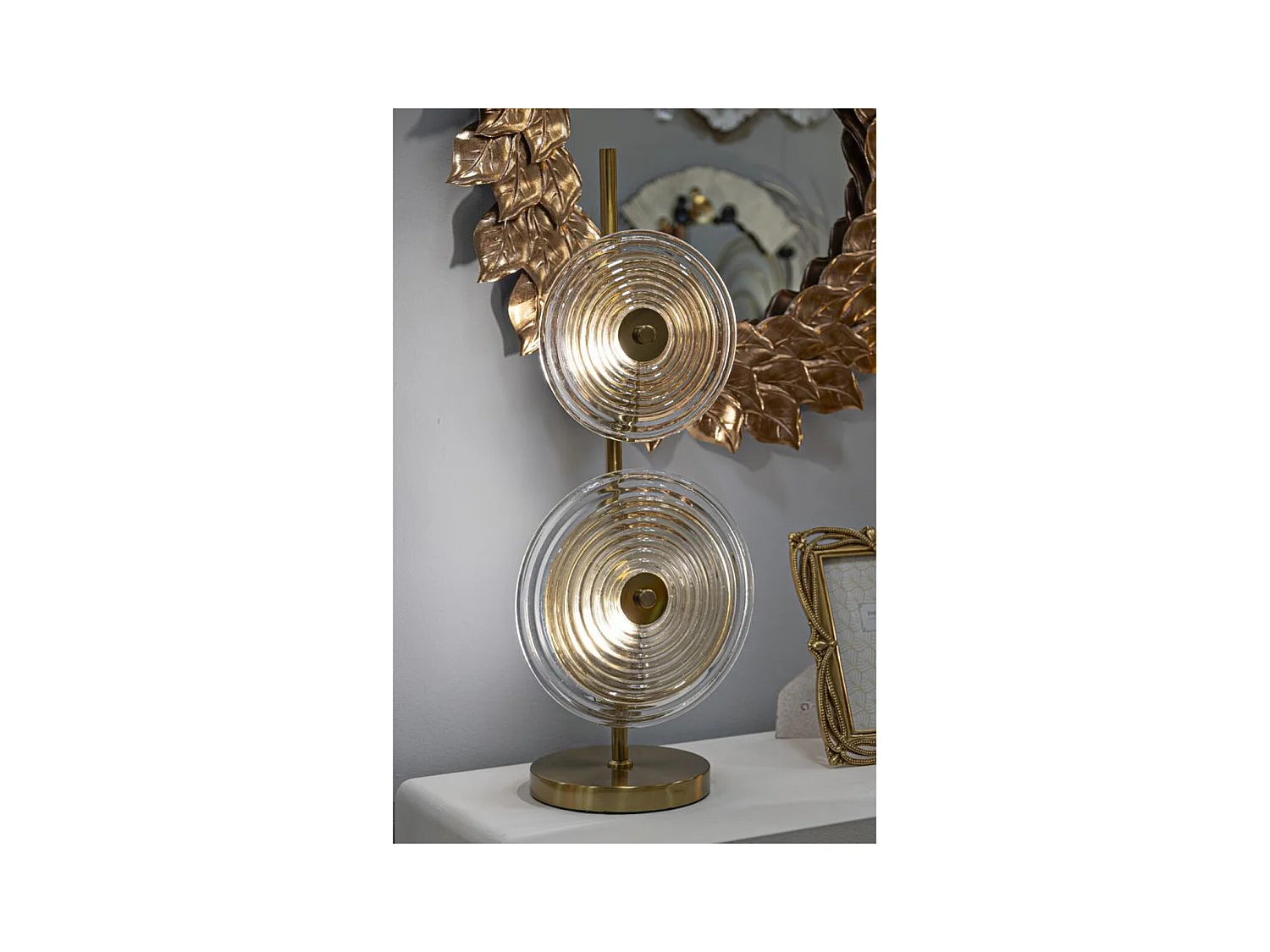 Lampe à Poser MF170, Or, 25x25x63 cm, Epikasa