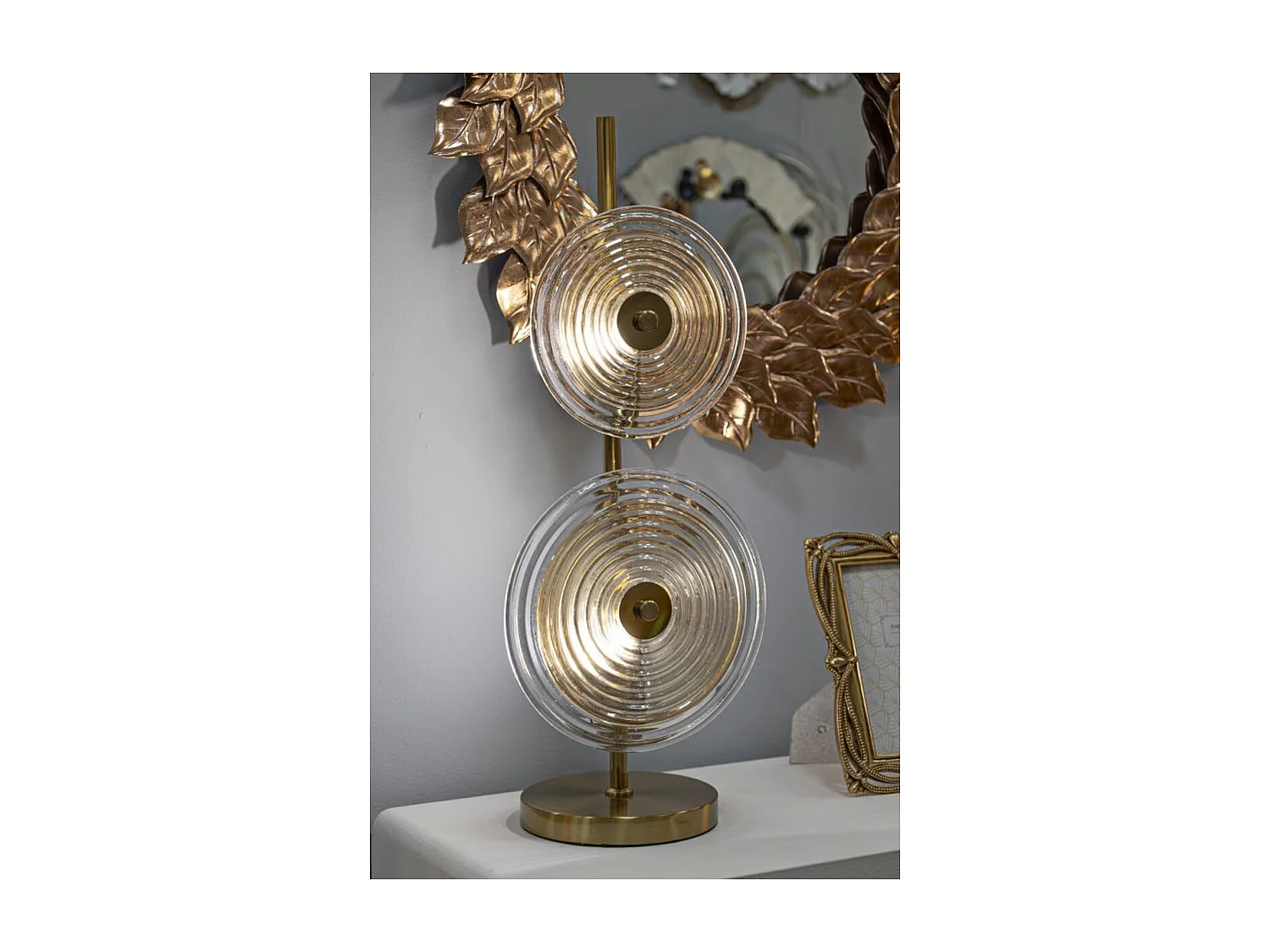 Lampa Stołowa MF170, Złoto, 25x25x63 cm, Seven Design