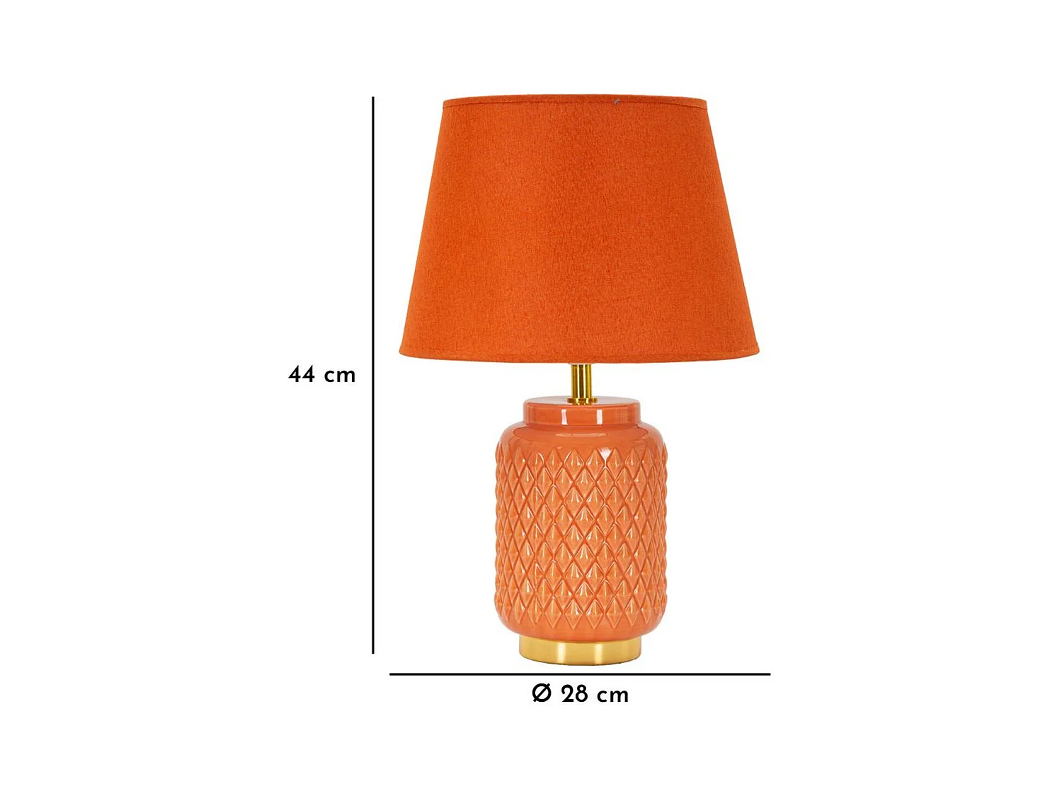 Tafellamp MF113, Oranje, 28x28x44 cm, Epikasa