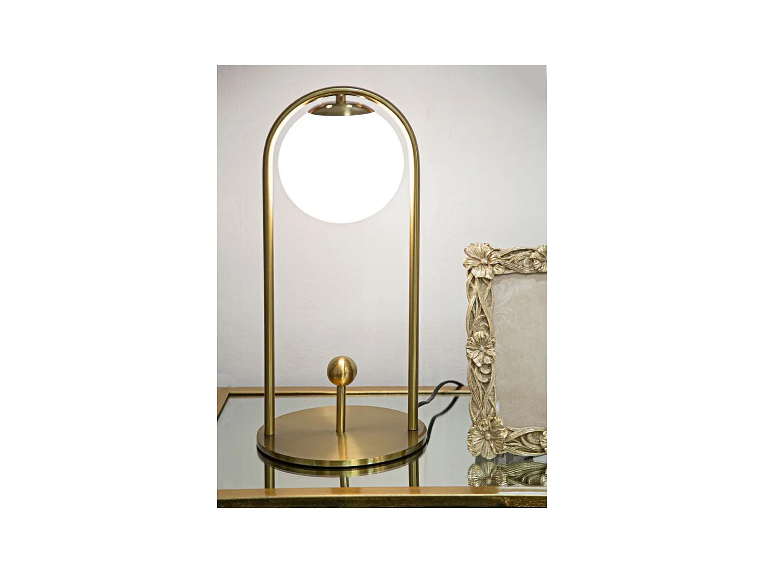 Lampa Stołowa MF148, Złoto, 21x21x47 cm, Epikasa