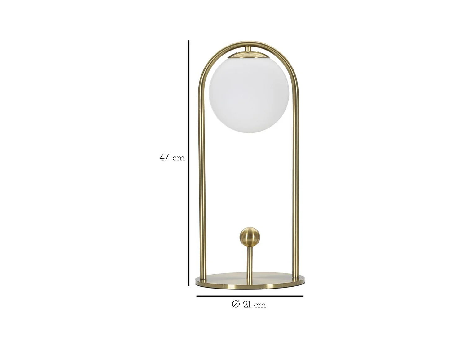 Lampa Stołowa MF148, Złoto, 21x21x47 cm, Epikasa