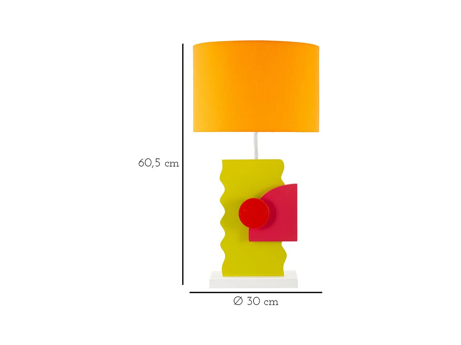 Lampe à Poser MF122, Multicouleur, 30x30x60,5 cm, Epikasa