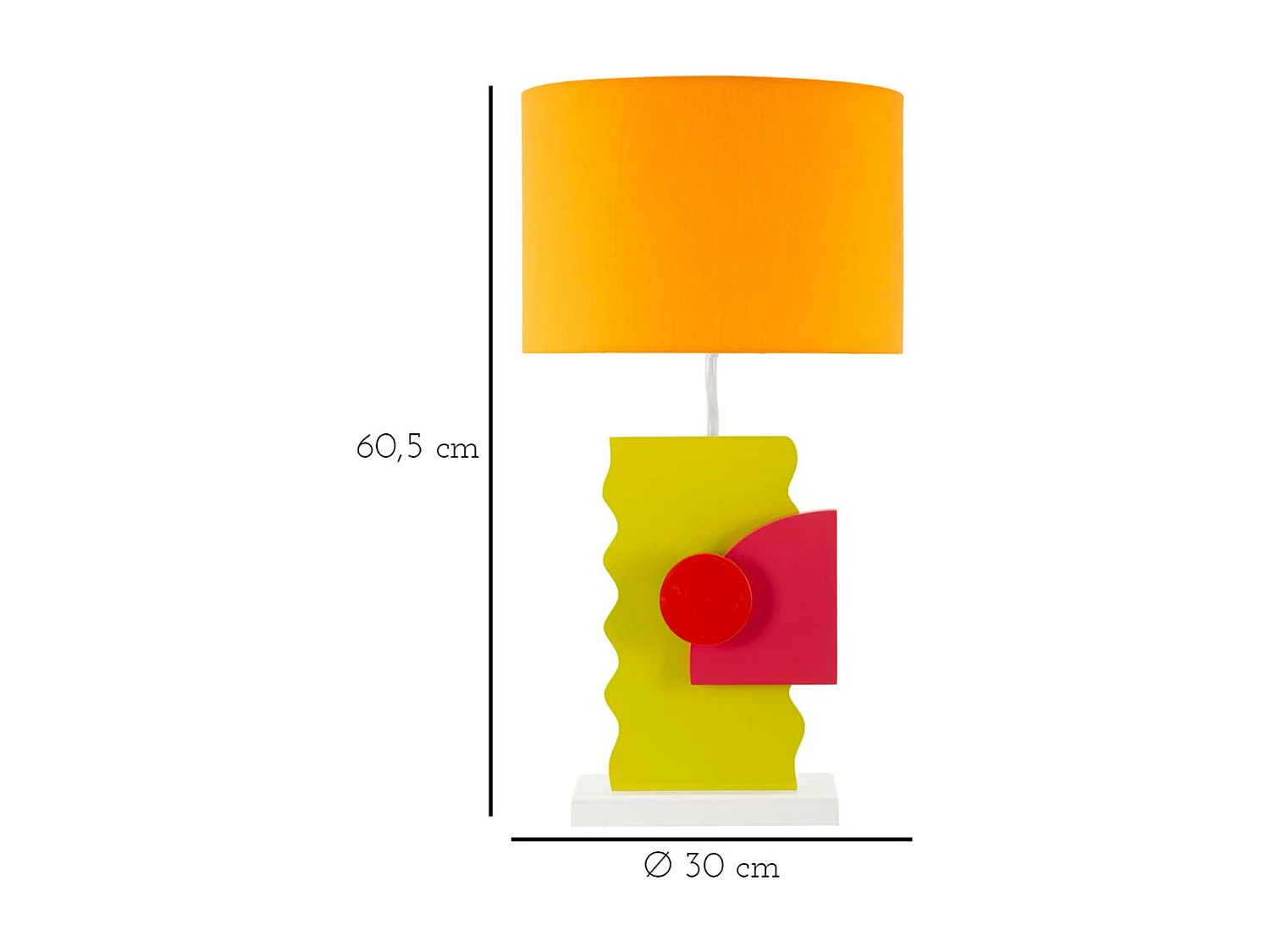 Lampa Stołowa MF122, Wielokolorowy, 30x30x60,5 cm, Seven Design