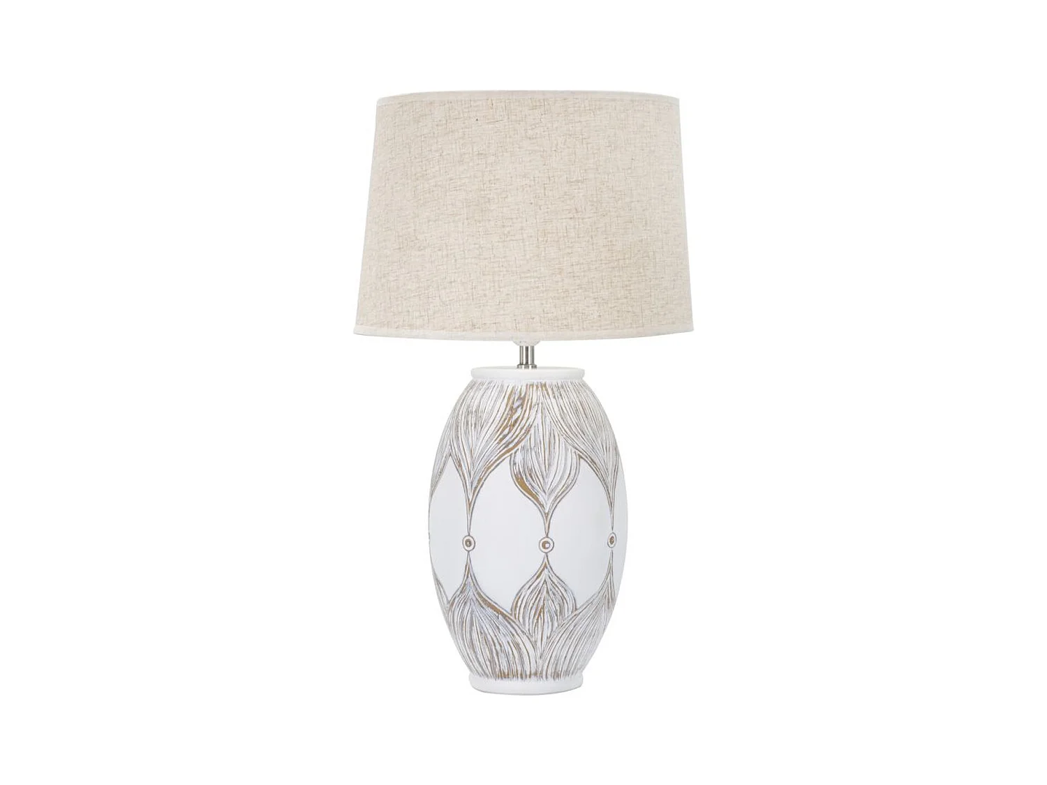 Lampe à Poser MF166, Blanc, 38x38x67 cm, Epikasa