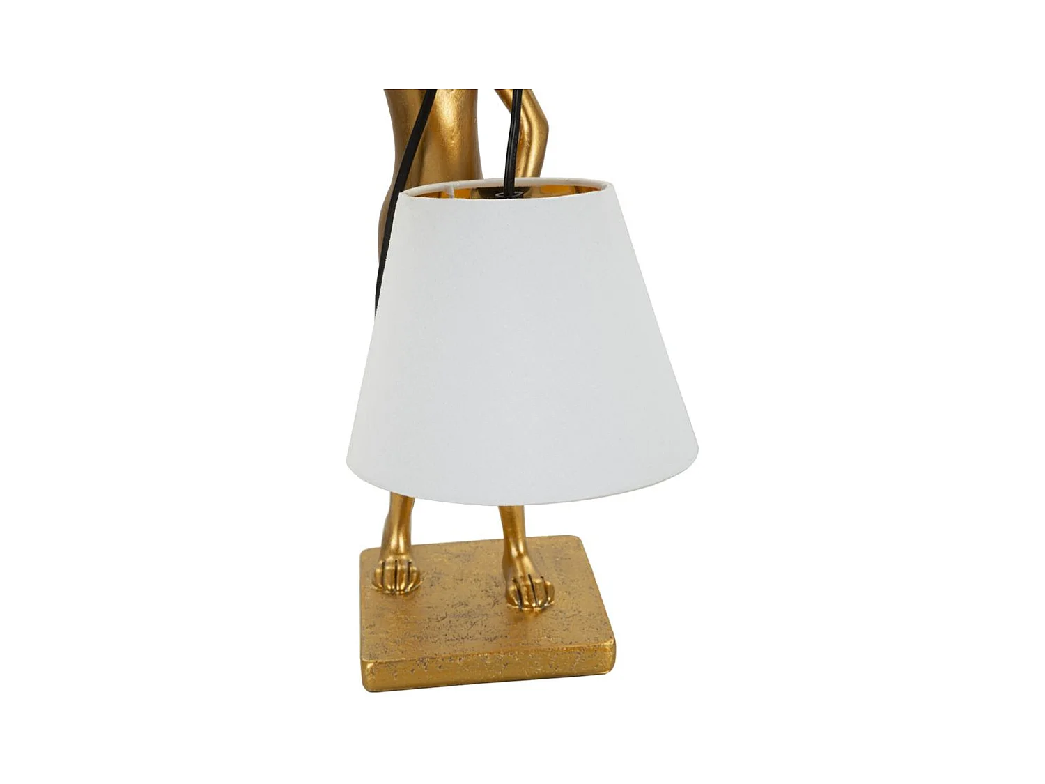 Lampa Stołowa Królik 2, Złoto, 26x16x47 cm, Epikasa