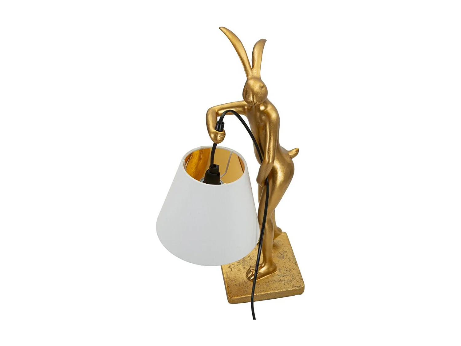 Lampa Stołowa Królik 2, Złoto, 26x16x47 cm, Seven Design