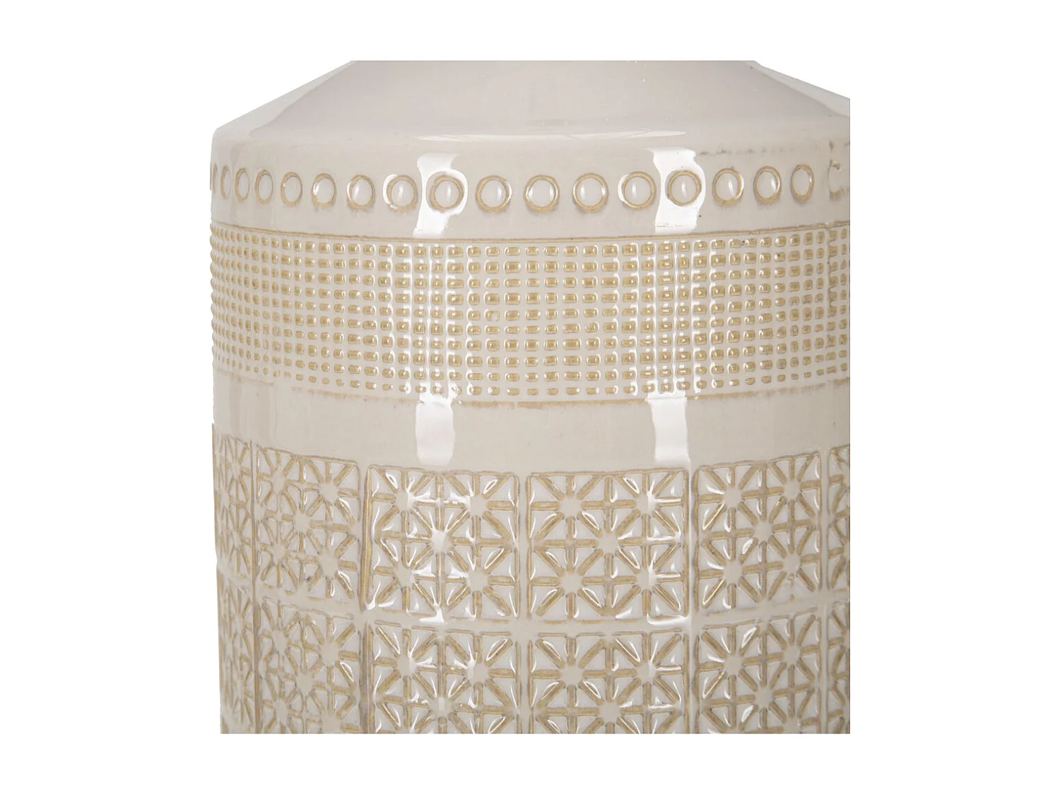 Lampe à Poser MF115, Beige, 30x30x55 cm, Seven Design