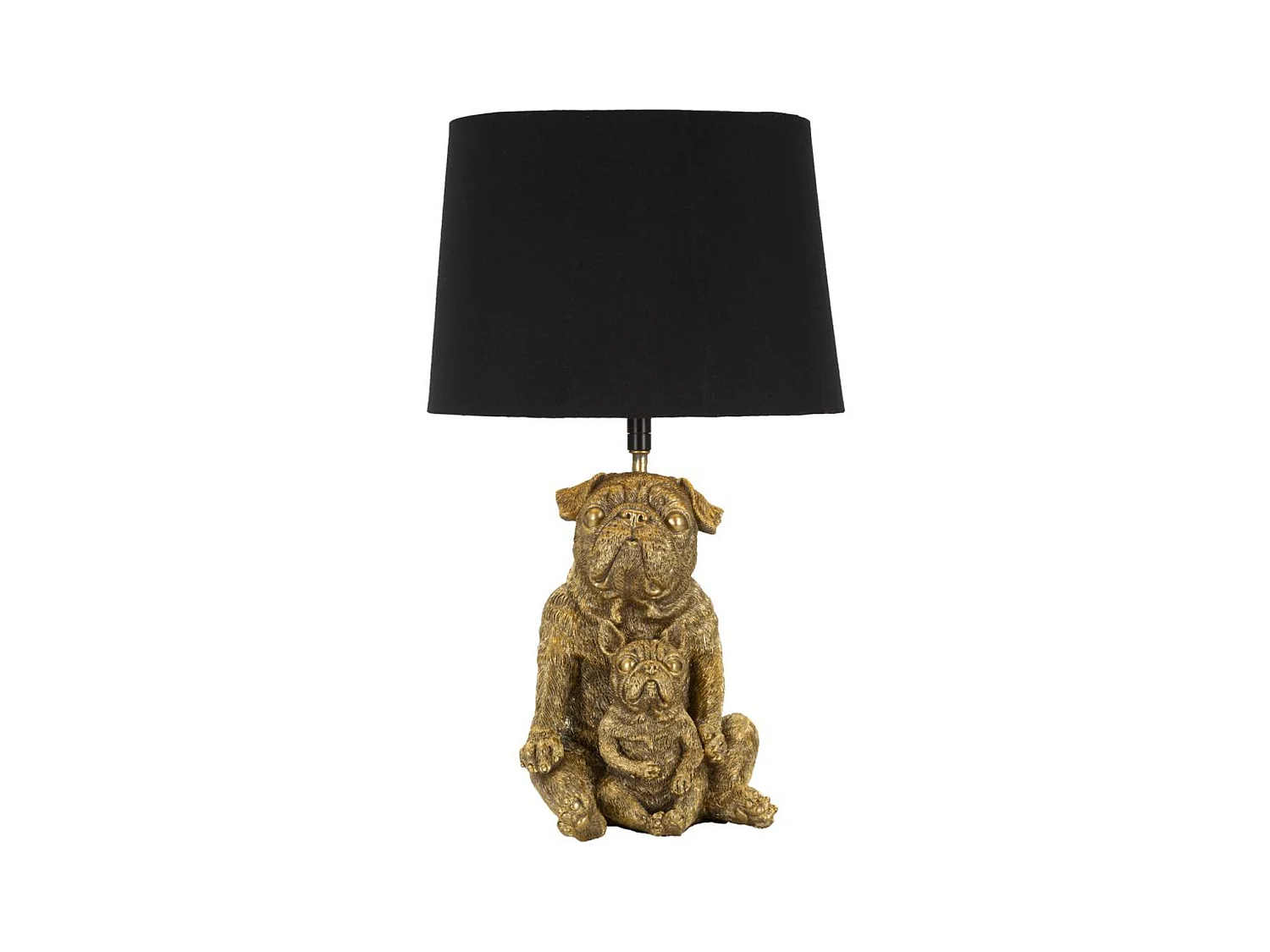 Lampe à Poser Chien 1, Noir, 26x26x43,8 cm, Epikasa