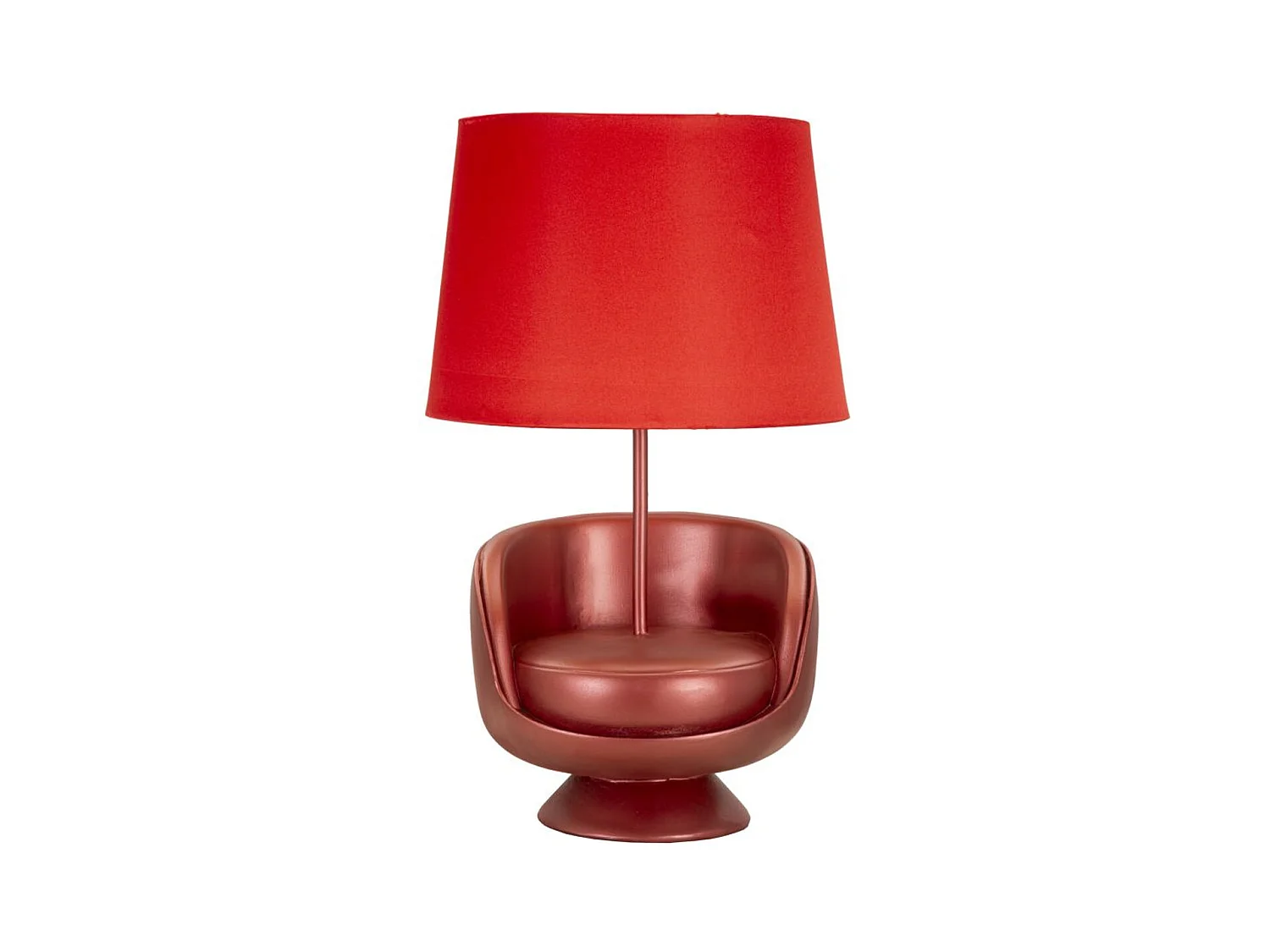 Lampa Stołowa Fotel 1, Czerwony, 26x26x43 cm, Epikasa