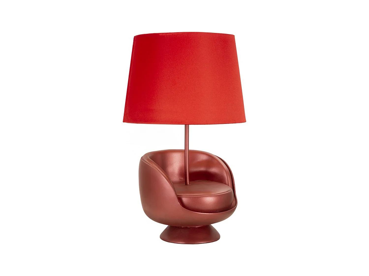 Lampa Stołowa Fotel 1, Czerwony, 26x26x43 cm, Epikasa