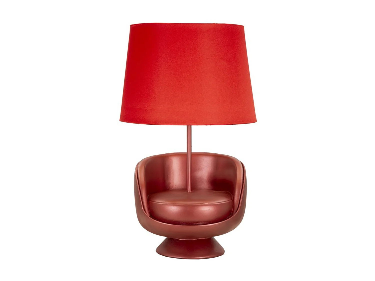 Lampa Stołowa Fotel 1, Czerwony, 26x26x43 cm, Seven Design