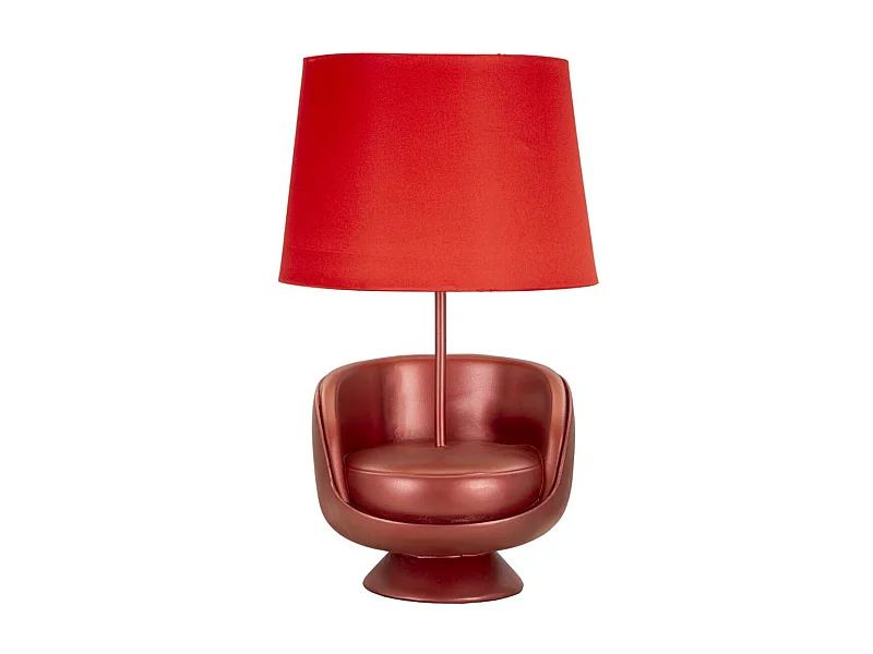 Lampa Stołowa Fotel 1, Czerwony, 26x26x43 cm, Seven Design
