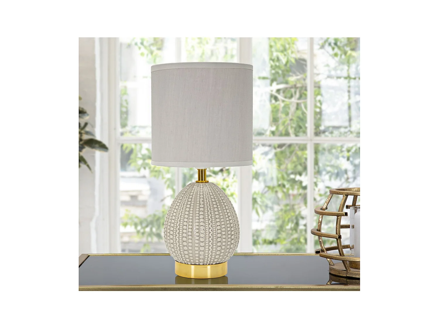 Tafellamp MF101, Grijs, 15x15x30,5 cm, Epikasa