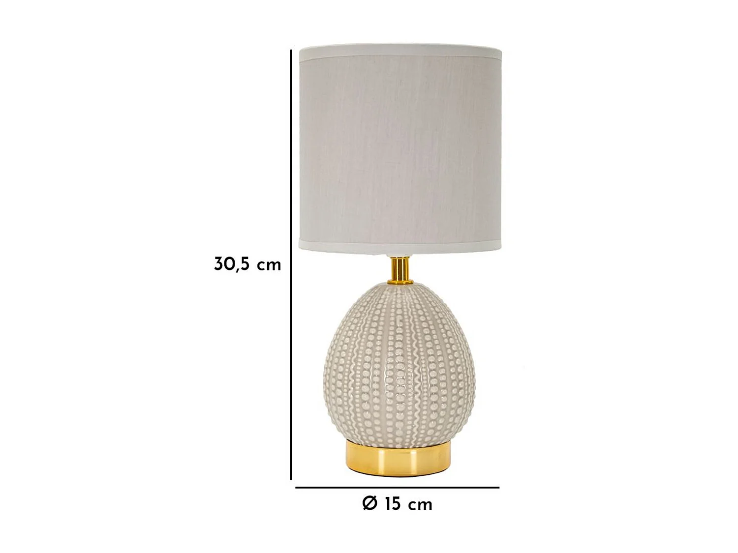 Lampa Stołowa MF101, Szary, 15x15x30,5 cm, Seven Design
