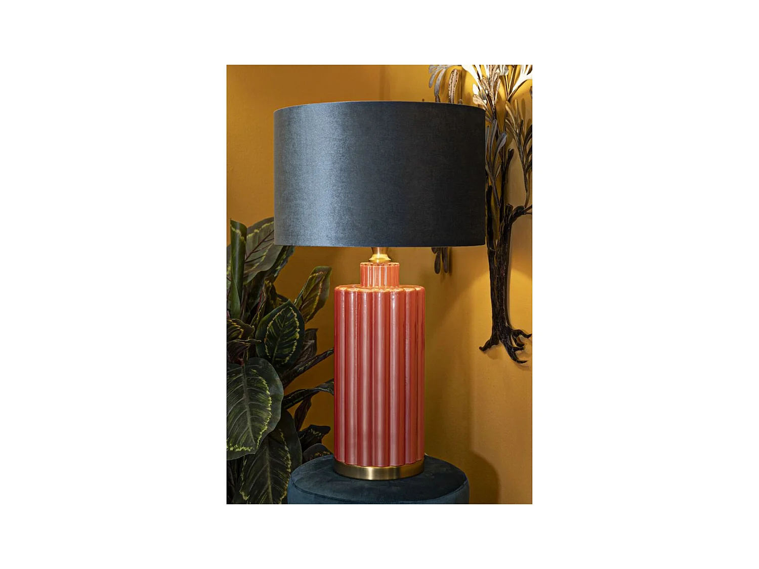 Lampa Stołowa MF173, Niebieski, 40x40x70 cm, Epikasa