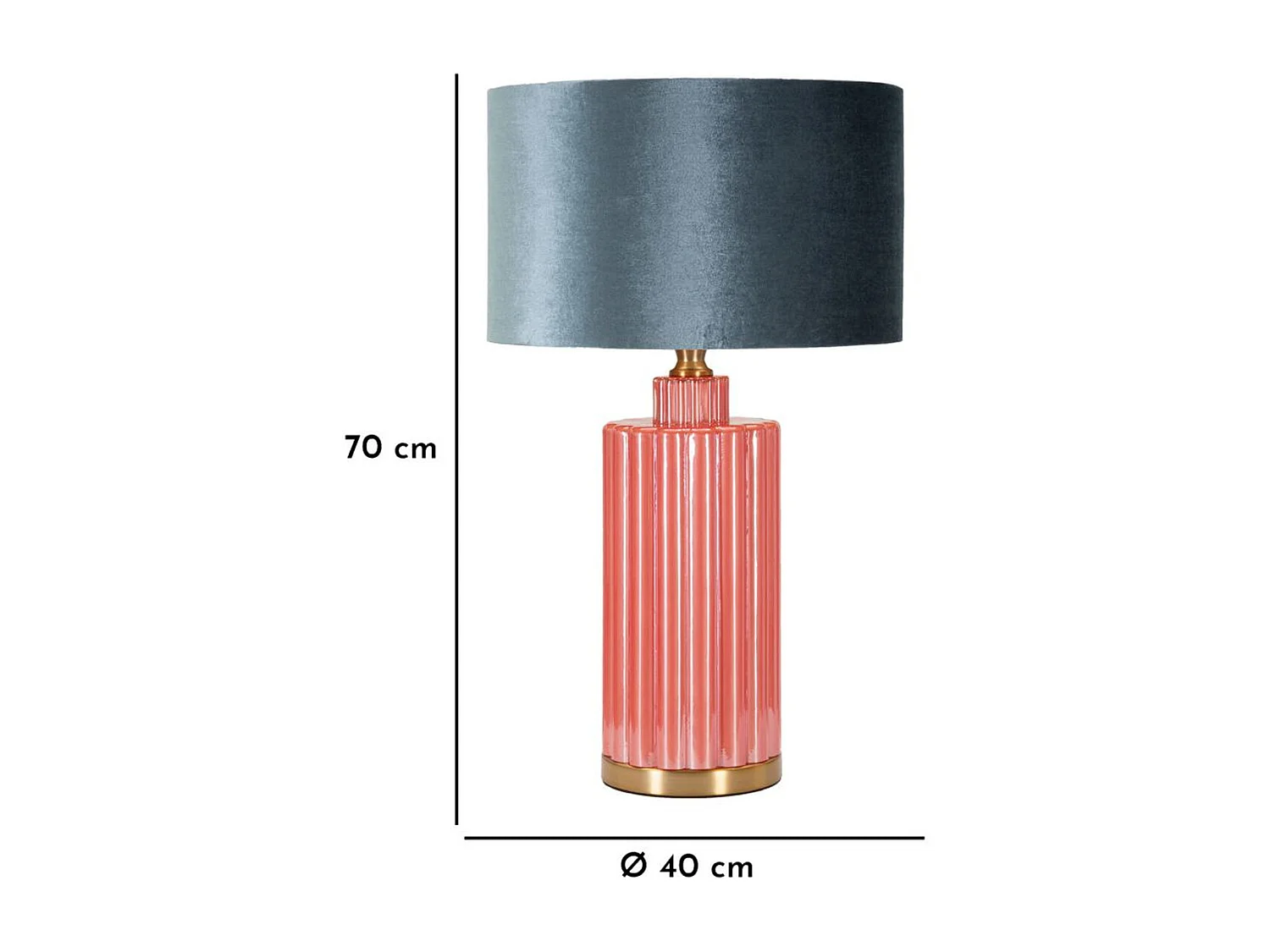 Lampa Stołowa MF173, Niebieski, 40x40x70 cm, Seven Design