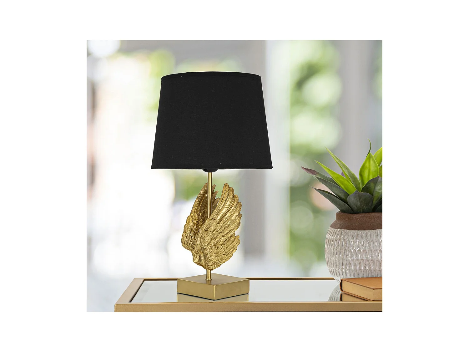 Lampada da Tavolo Ali 4, Nero, 25x25x45 cm, Epikasa