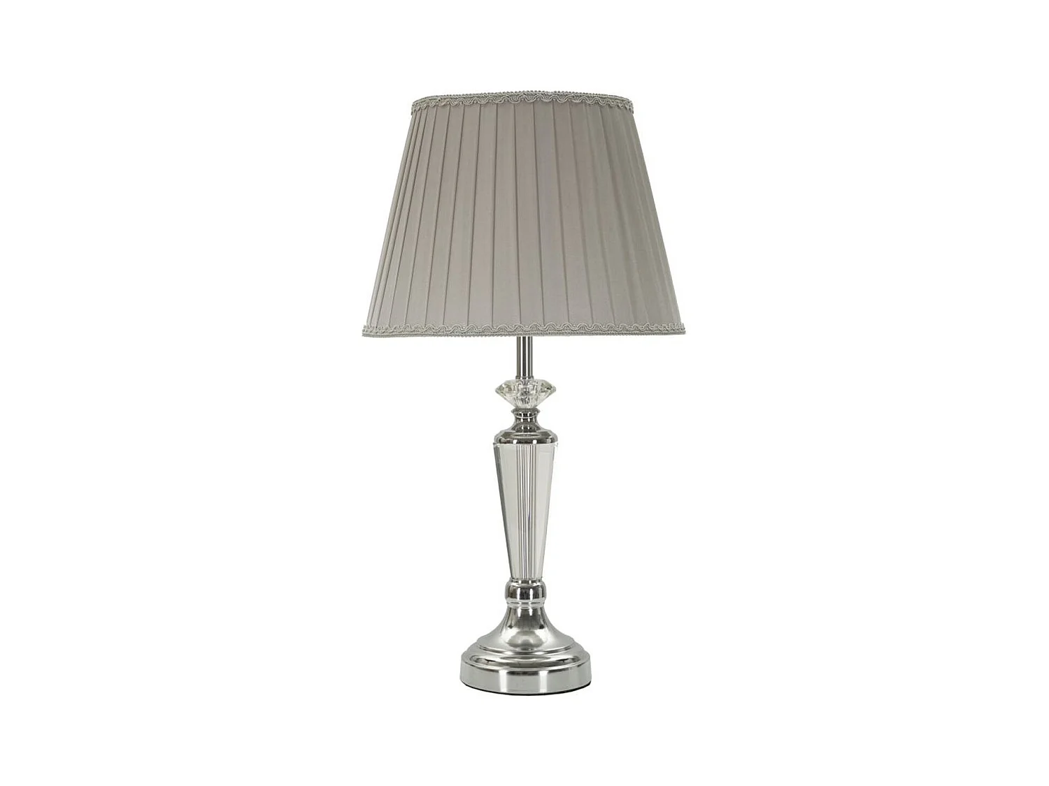 Lampada da Tavolo MF155, Argento, 30x30x56 cm, Epikasa