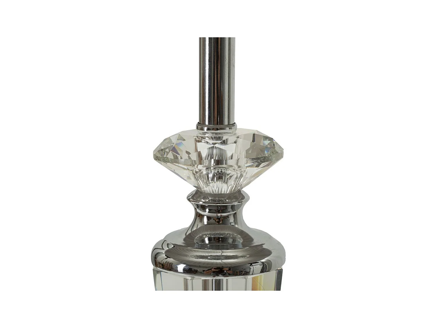 Lampada da Tavolo MF155, Argento, 30x30x56 cm, Epikasa