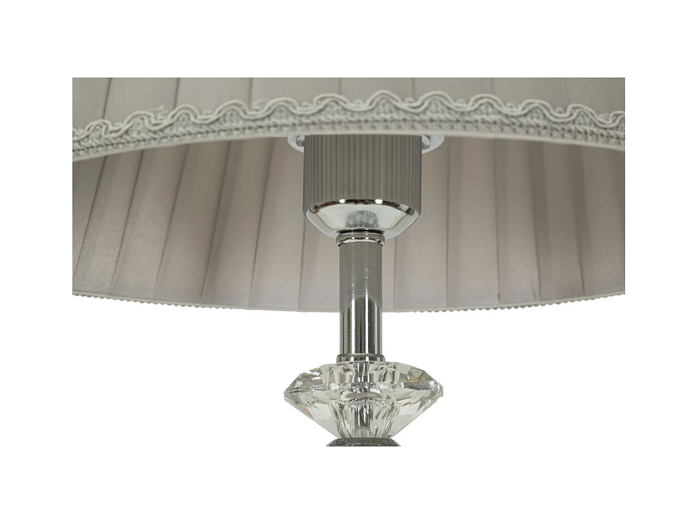 Lampa Stołowa MF155, Srebrny, 30x30x56 cm, Epikasa