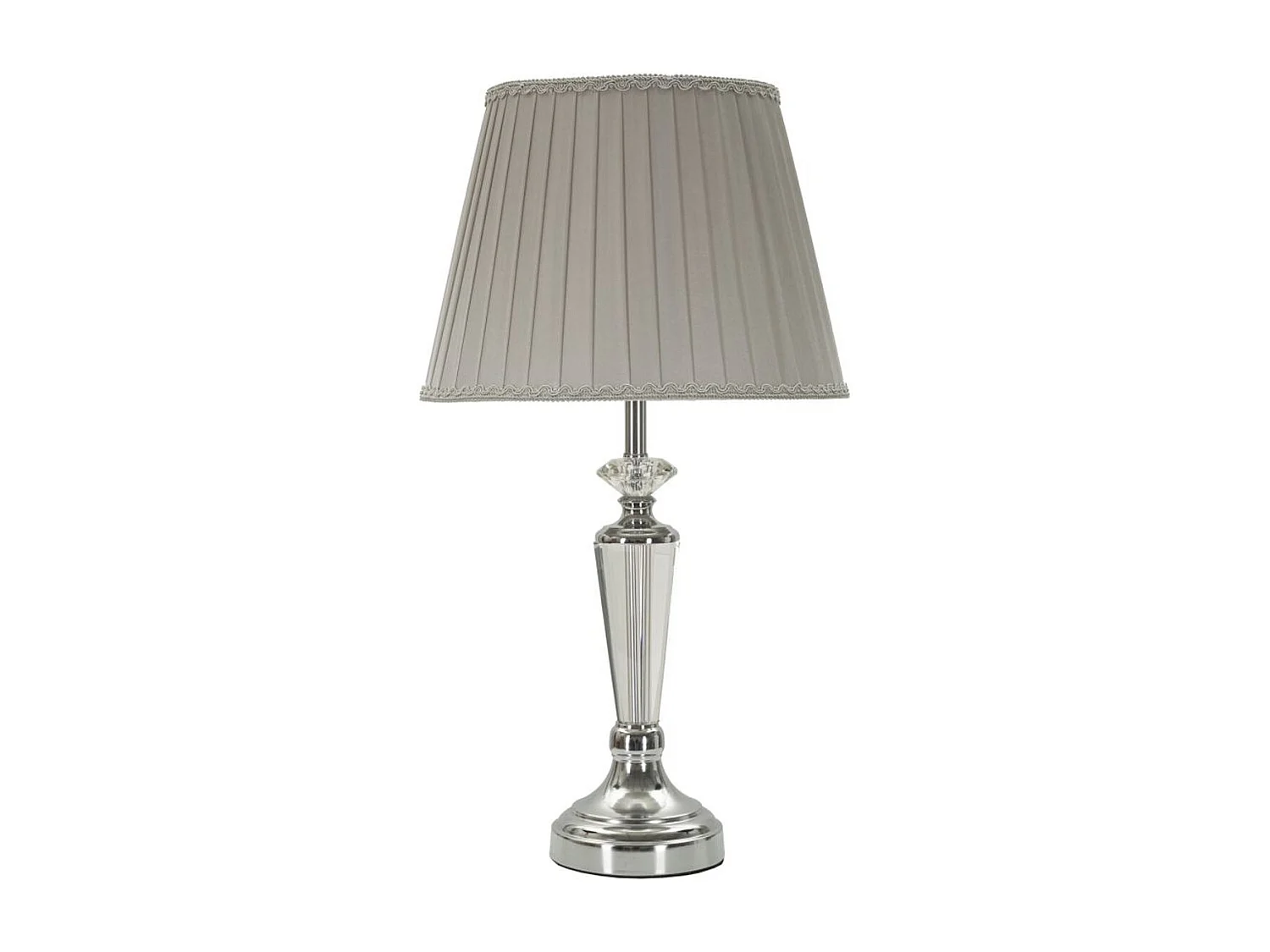 Lampada da Tavolo MF155, Argento, 30x30x56 cm, Seven Design