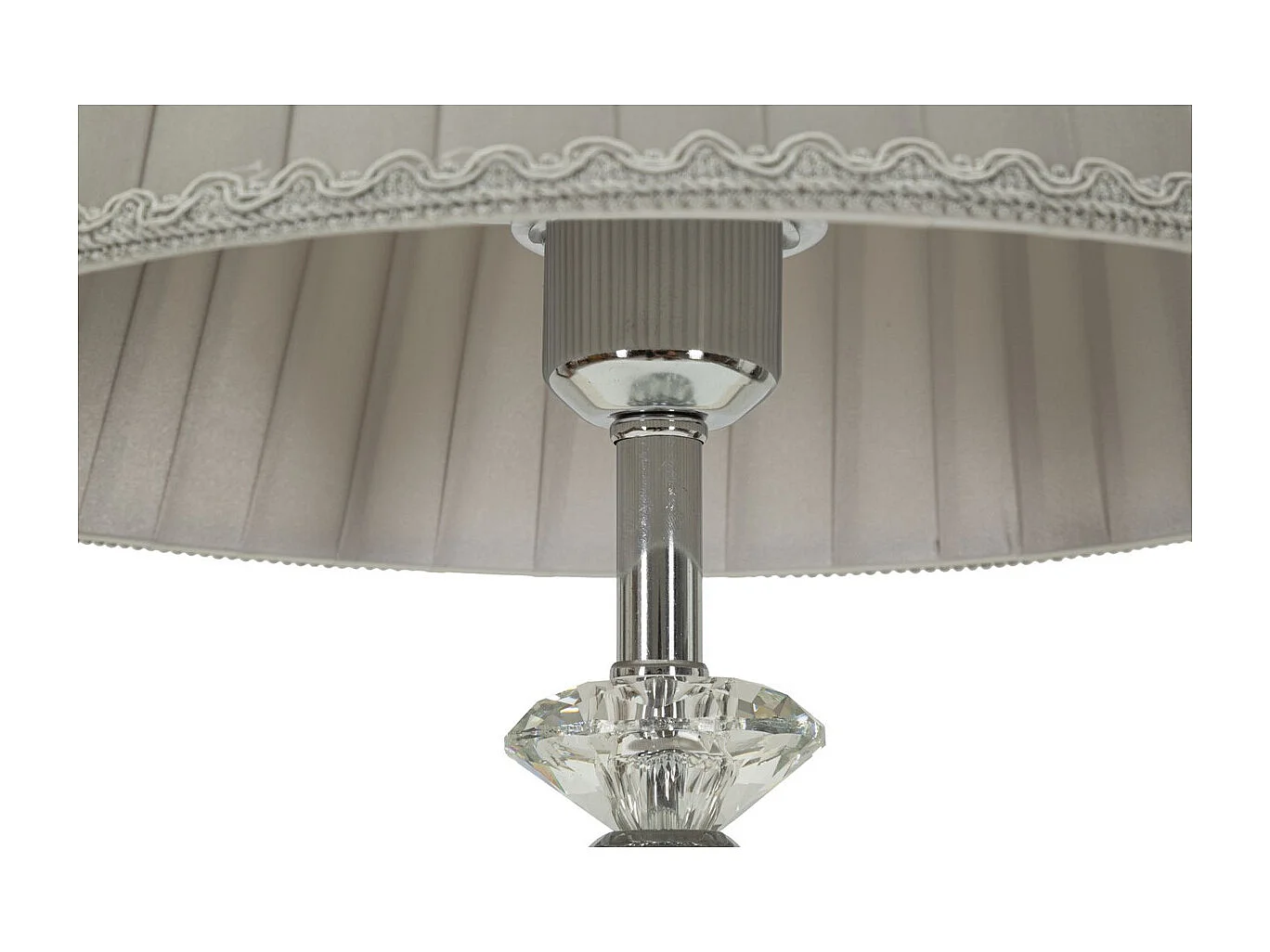 Lampada da Tavolo MF155, Argento, 30x30x56 cm, Seven Design