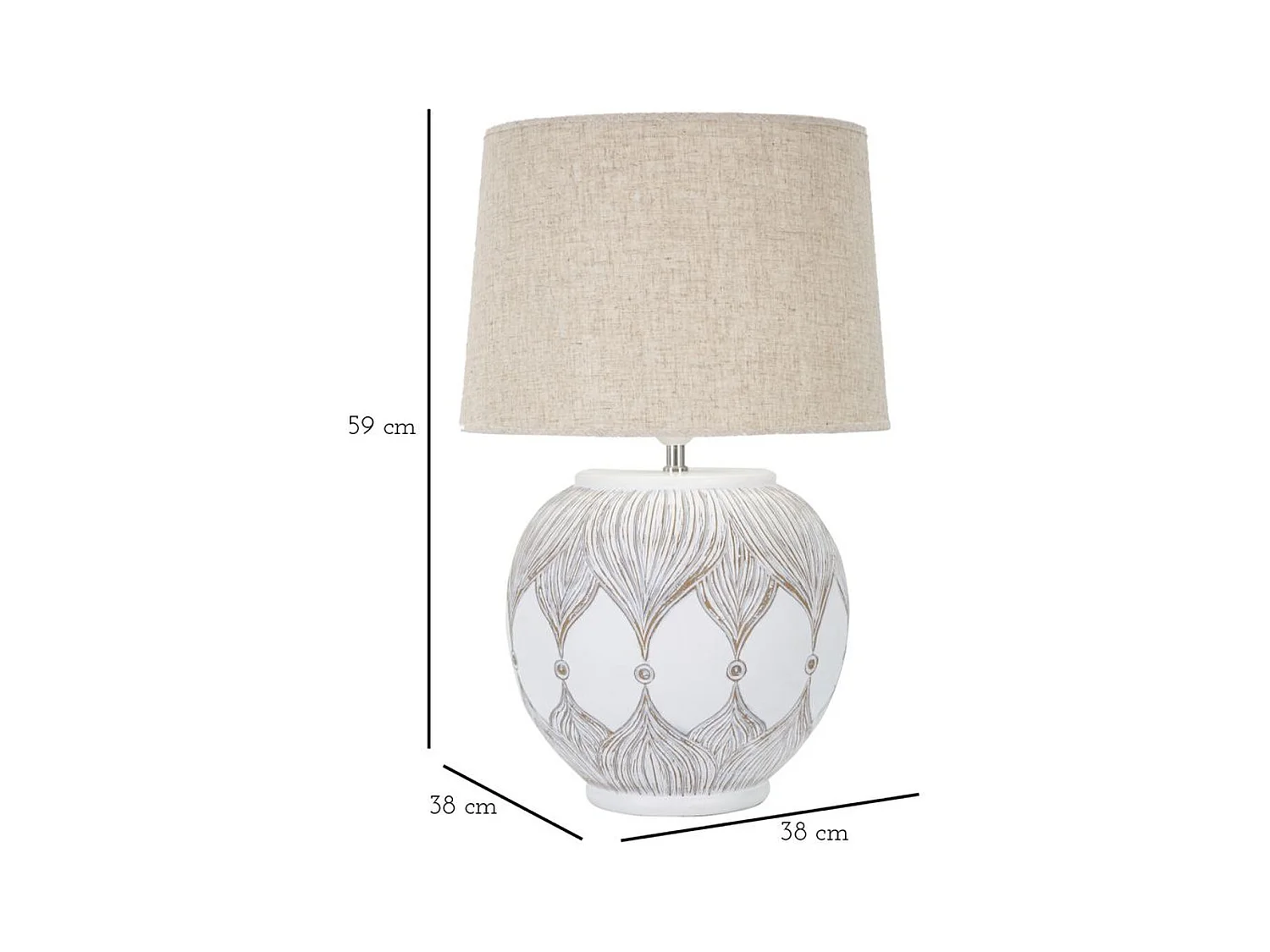 Lampa Stołowa MF159, Brązowy, 38x38x59 cm, Epikasa