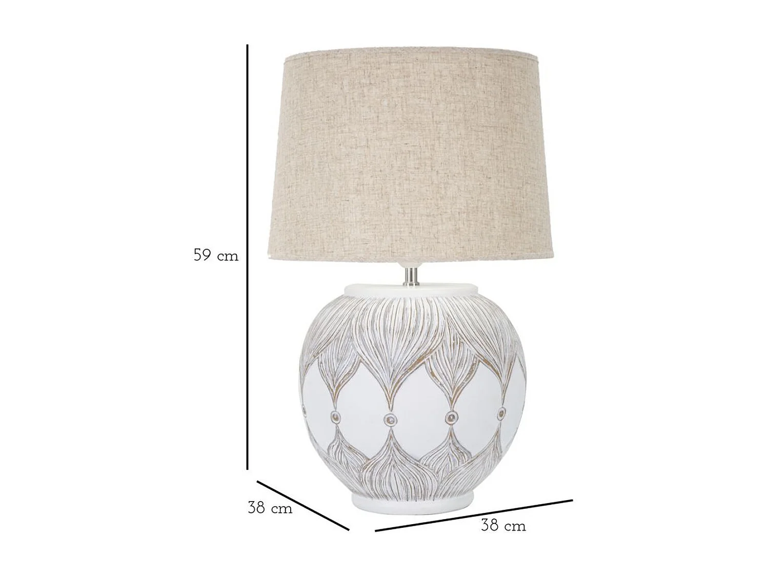 Lampa Stołowa MF159, Brązowy, 38x38x59 cm, Seven Design