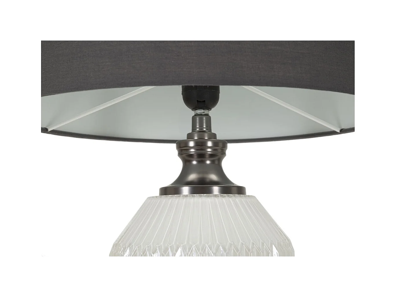 Lampada da Tavolo MF174, Grigio, 37,5x37,5x65 cm, Epikasa