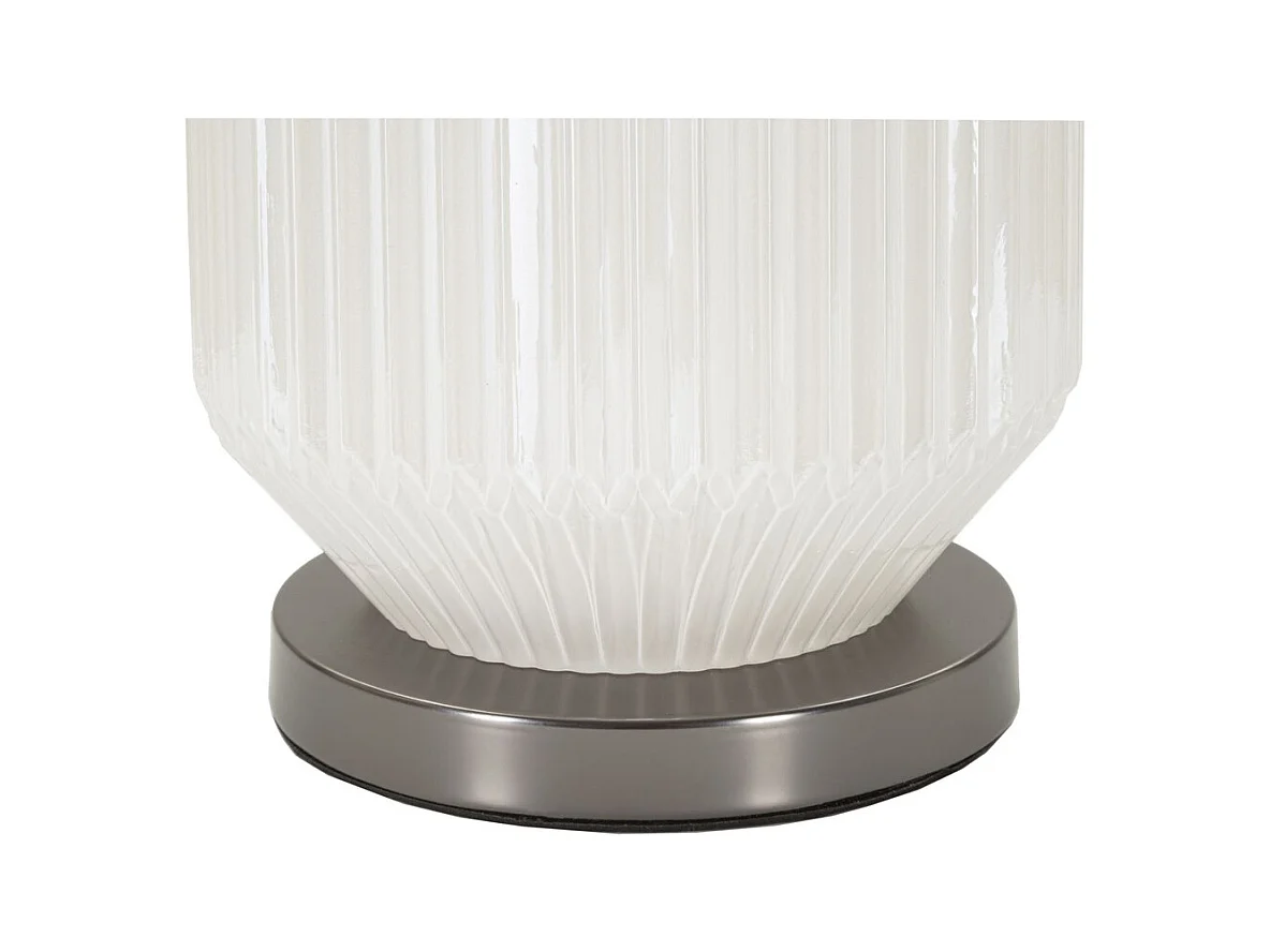 Lampada da Tavolo MF174, Grigio, 37,5x37,5x65 cm, Epikasa