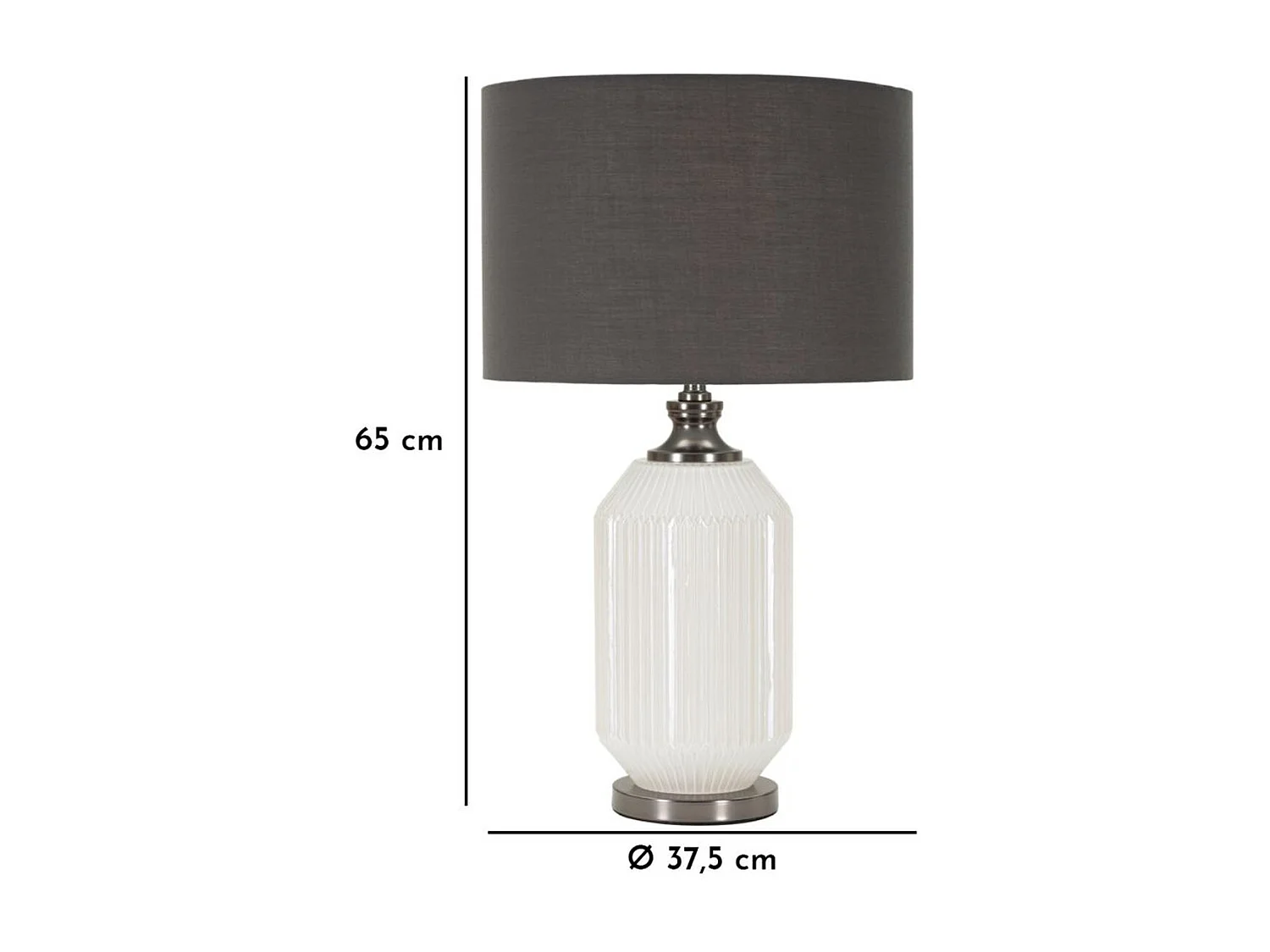 Lampa Stołowa MF174, Szary, 37,5x37,5x65 cm, Epikasa