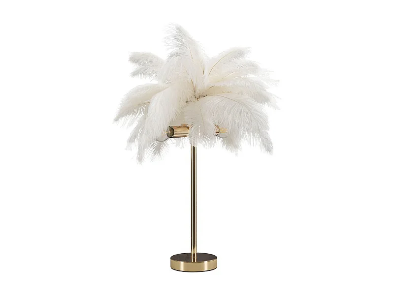 Lampa Stołowa Pióra 1, Biały, 40x40x55 cm, Seven Design