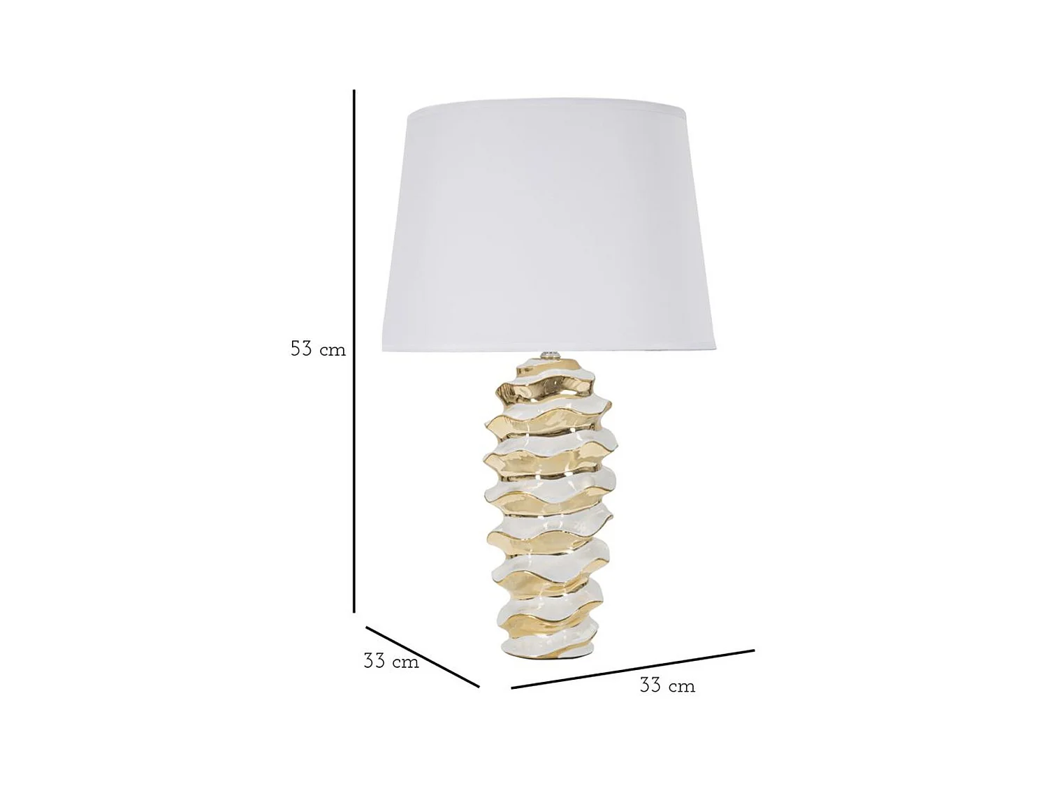 Lampada da Tavolo MF110, Bianco, 33x33x53 cm, Epikasa