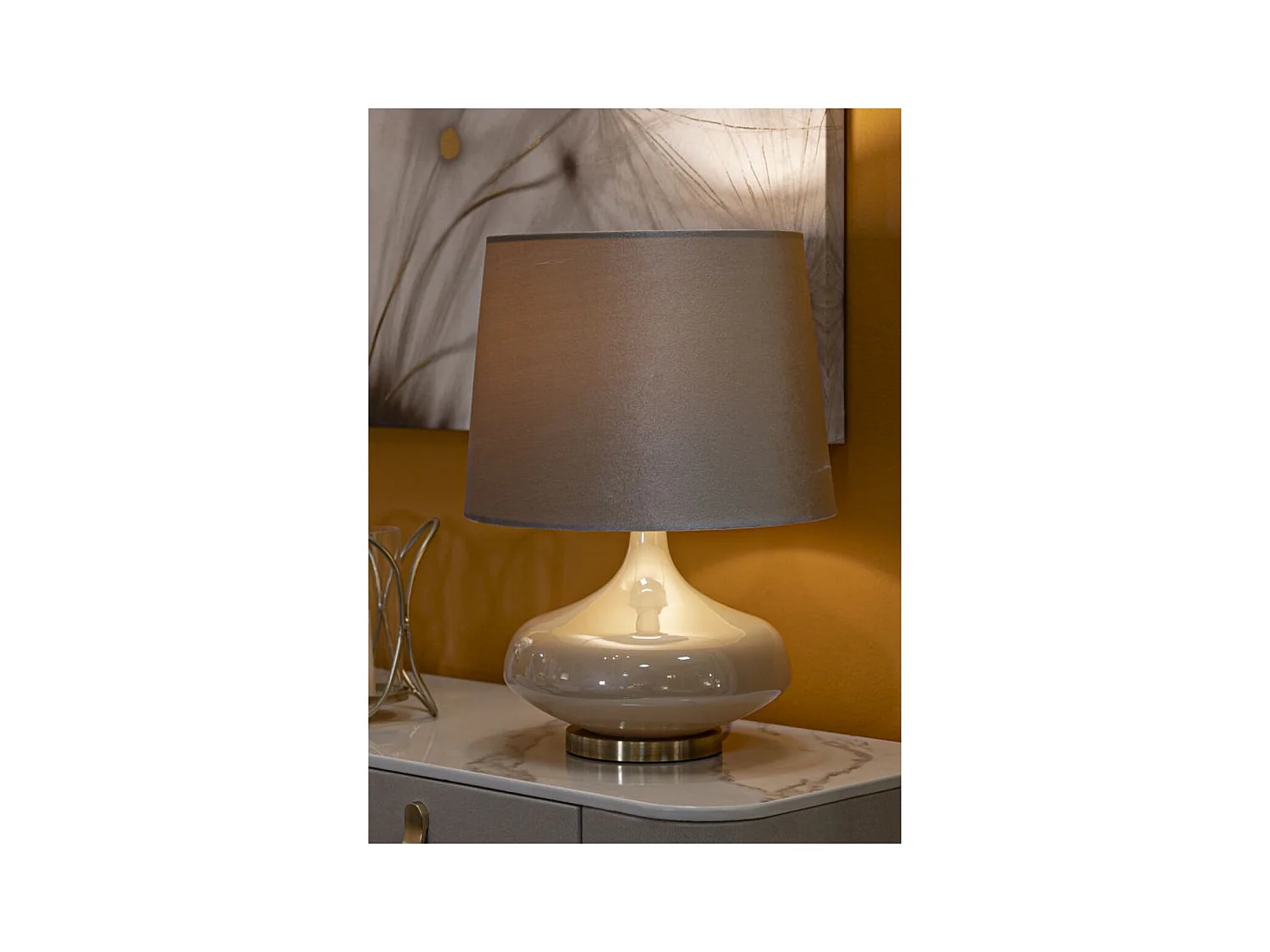 Lampa Stołowa MF175, Biały, 35x35x50,5 cm, Epikasa