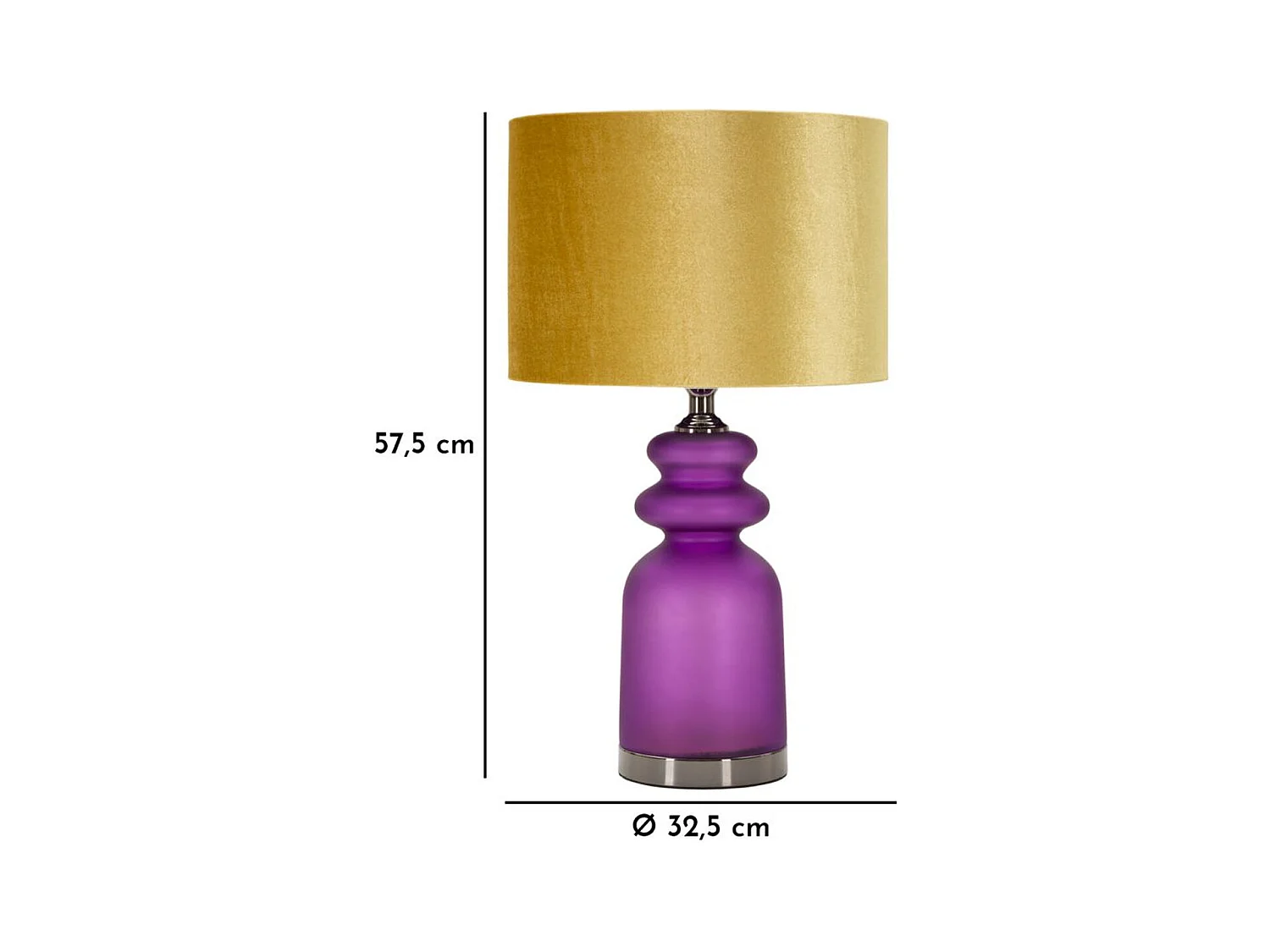 Lampe à Poser MF179, Violet, 32,5x32,5x57,5 cm, Epikasa