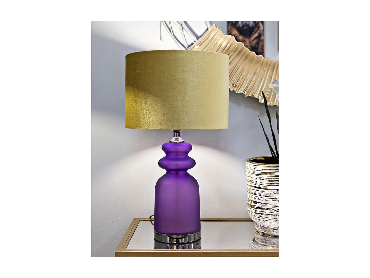 Lampa Stołowa MF179, Fiolet, 32,5x32,5x57,5 cm, Epikasa