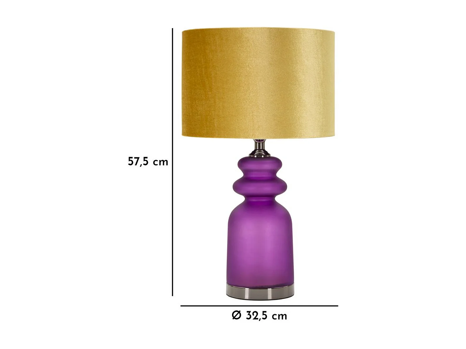 Lampa Stołowa MF179, Fiolet, 32,5x32,5x57,5 cm, Epikasa