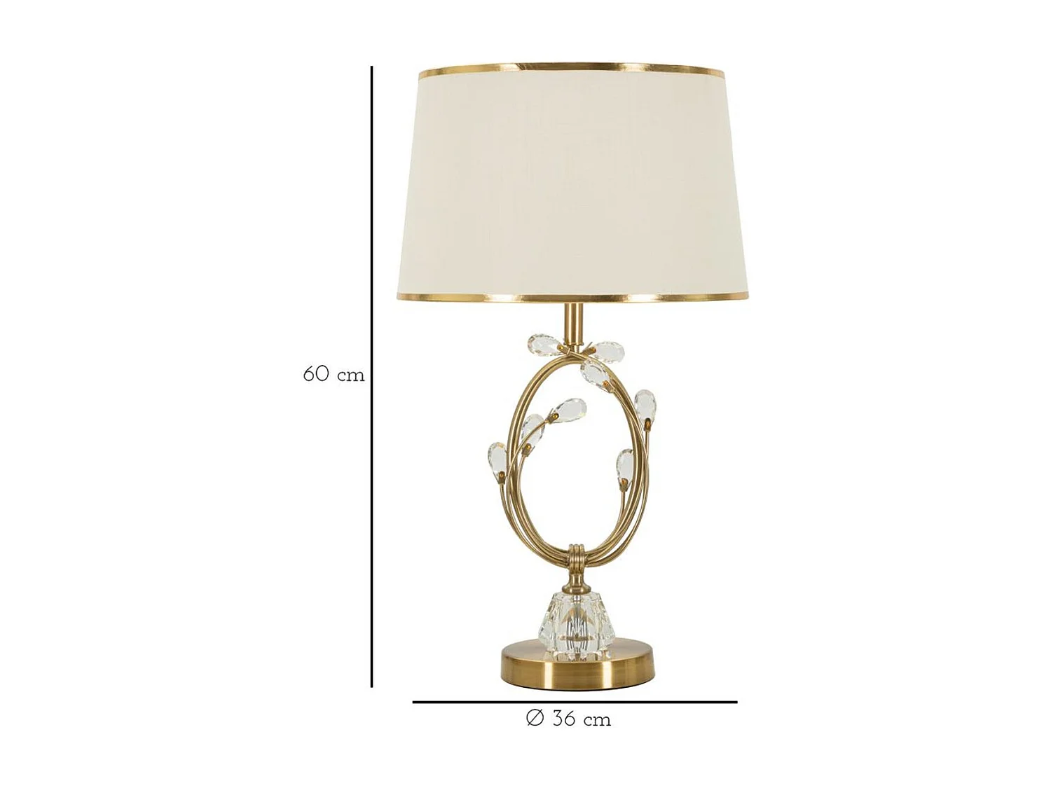 Candeeiro de Mesa MF152, Branco, 36x36x60 cm, Seven Design