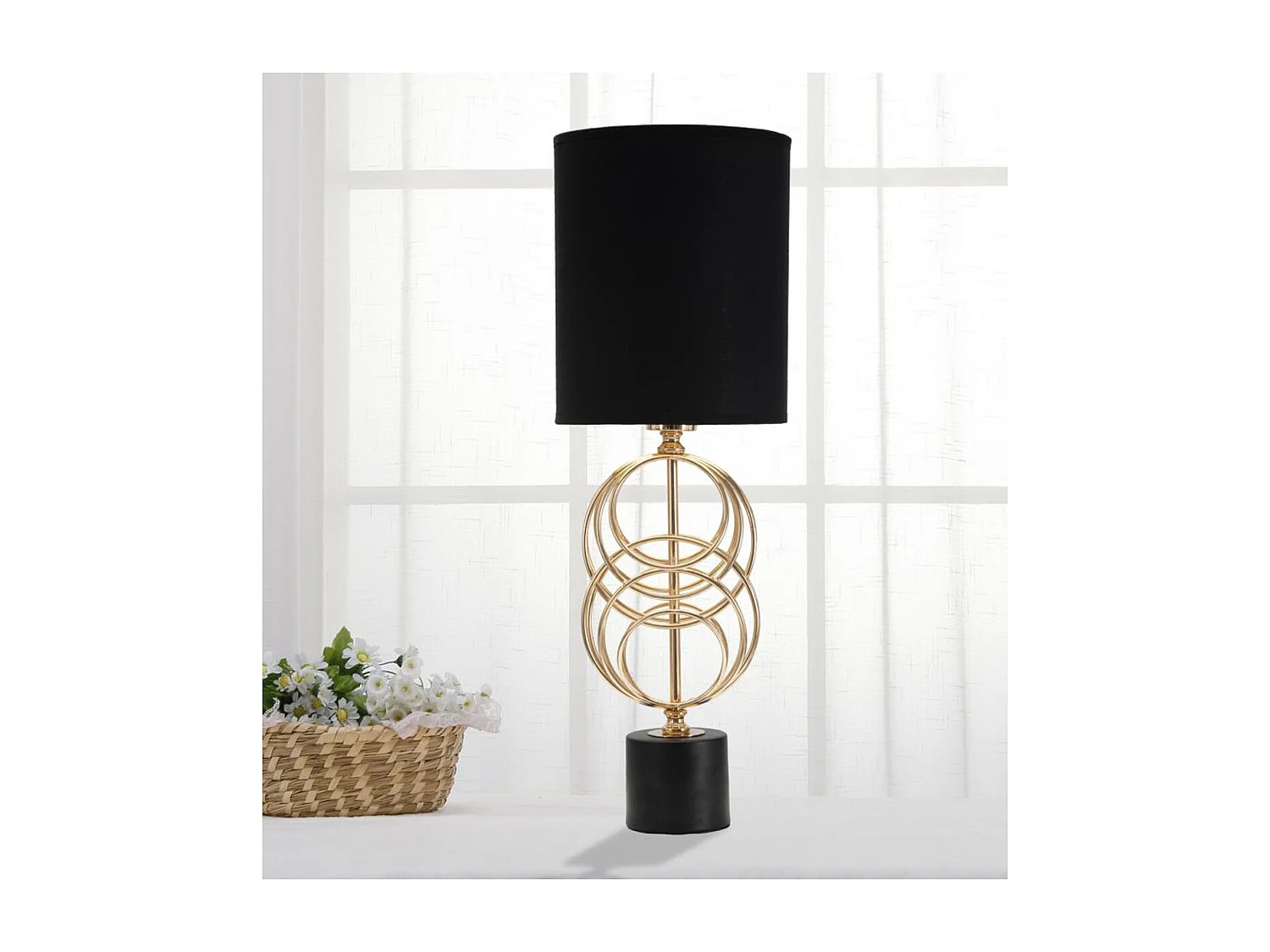 Lampa Stołowa MF135, Czarny, 20x20x58,5 cm, Seven Design