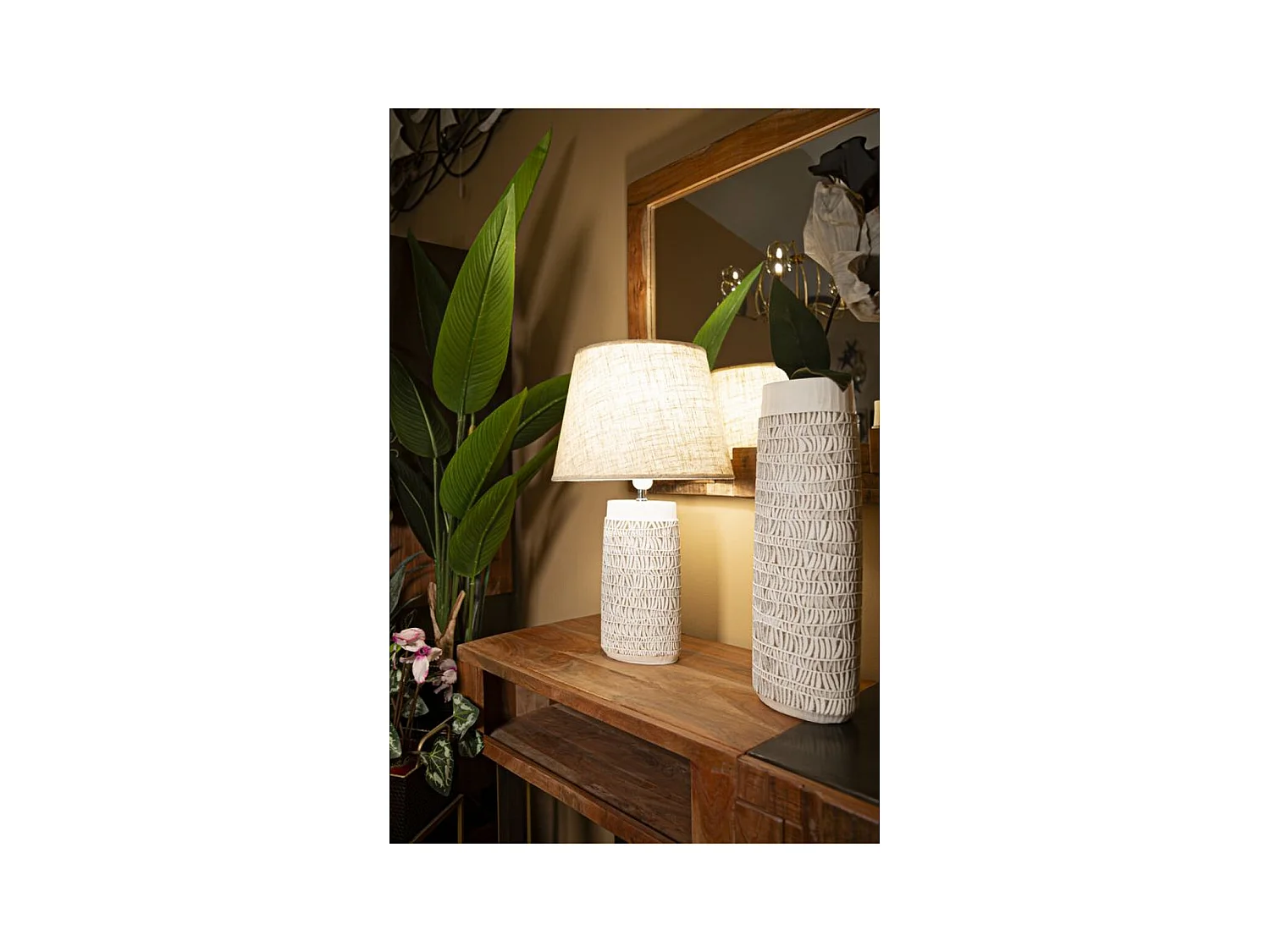 Lampa Stołowa MF169, Biały, 35x35x60,5 cm, Epikasa