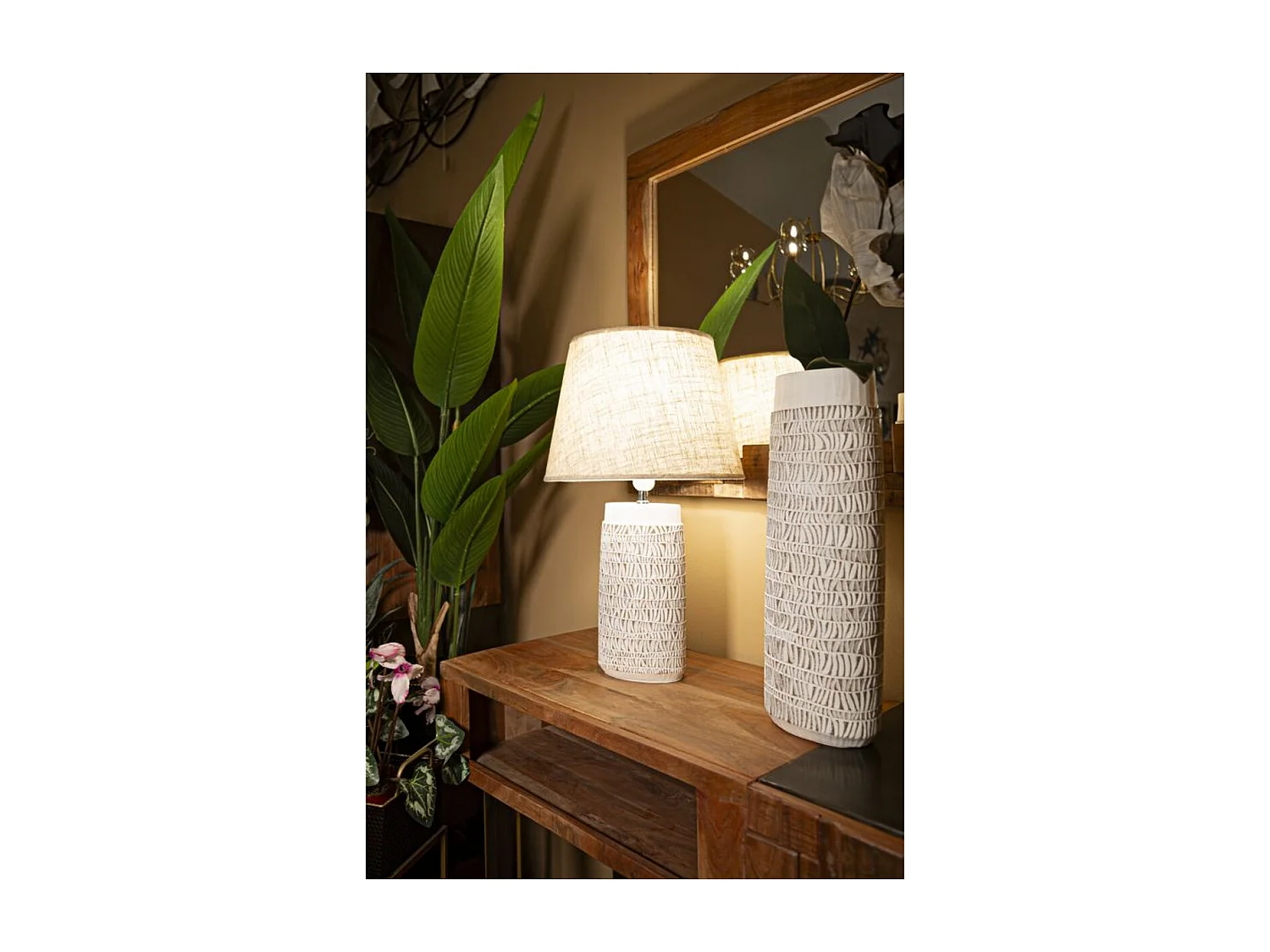 Lampa Stołowa MF169, Biały, 35x35x60,5 cm, Seven Design