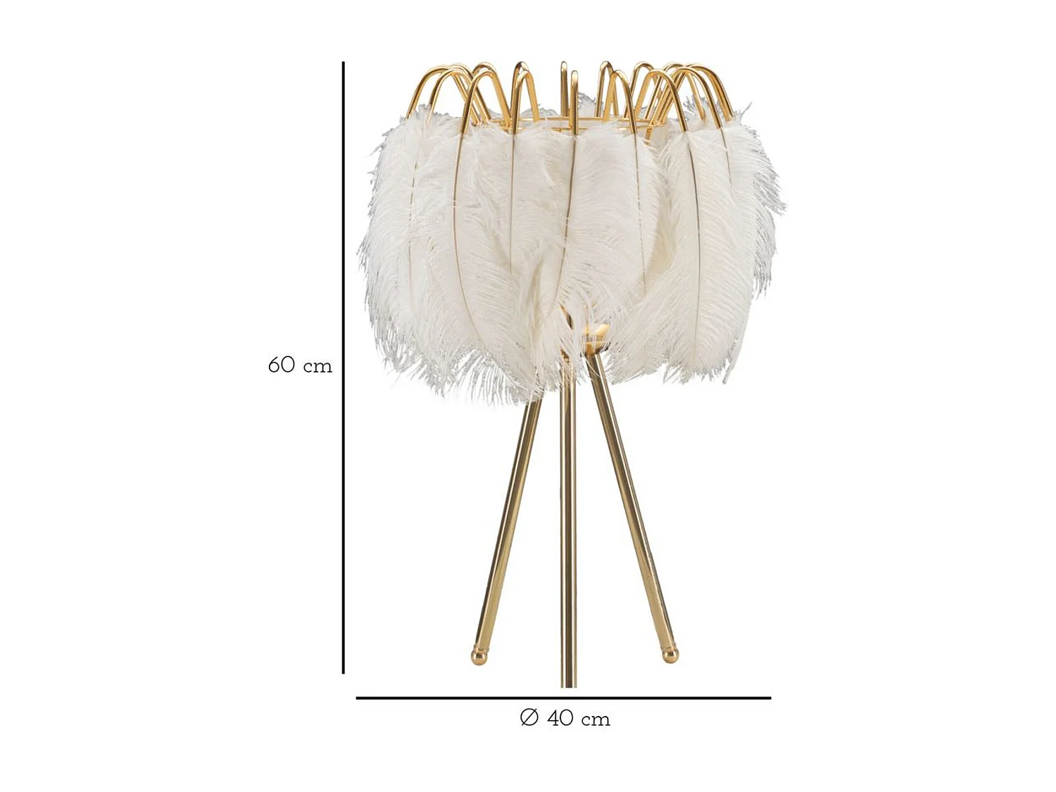 Lampe à Poser MF130, Blanc, 40x40x60 cm, Epikasa