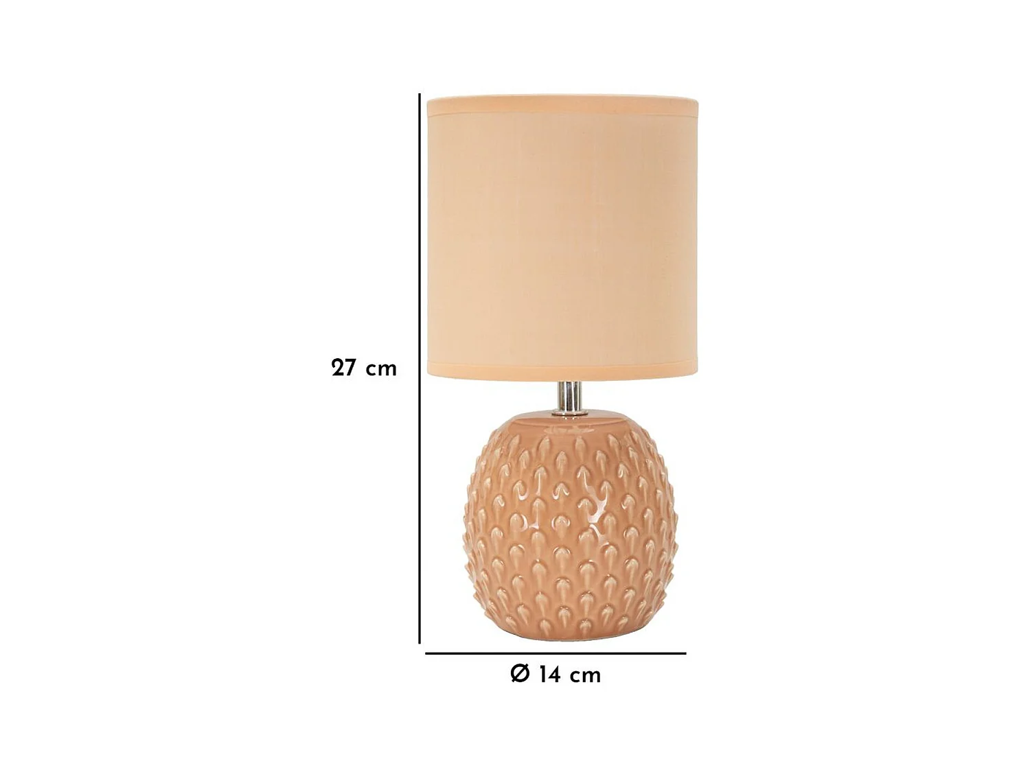 Lampa Stołowa MF98, Pomarańczowy, 14x14x27 cm, Epikasa