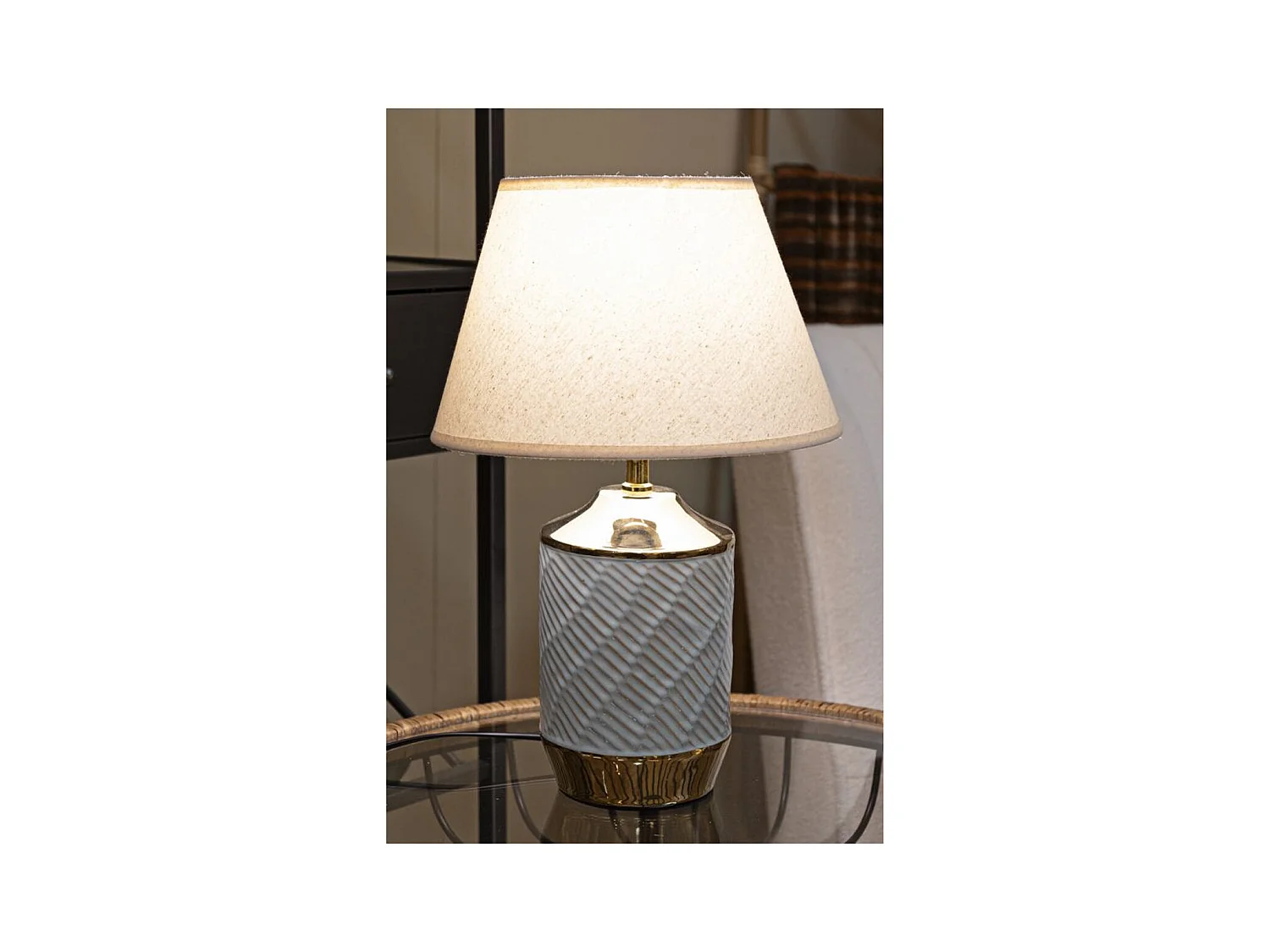 Tafellamp MF107, Veelkleurig, 30x30x47 cm, Epikasa