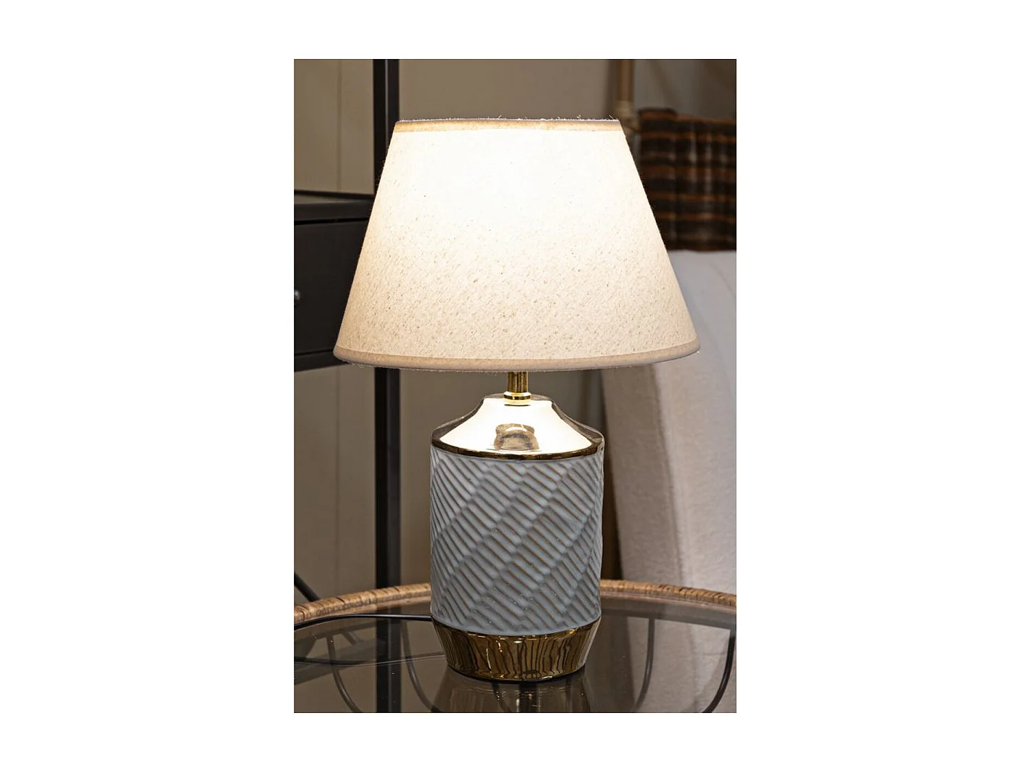 Lampe à Poser MF107, Multicouleur, 30x30x47 cm, Seven Design