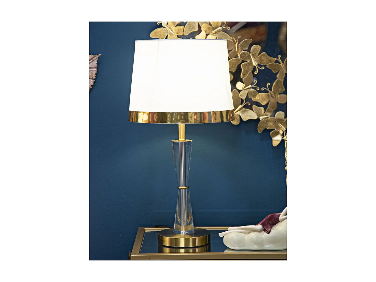 Lampe à Poser MF158, Blanc, 30x30x56 cm, Seven Design